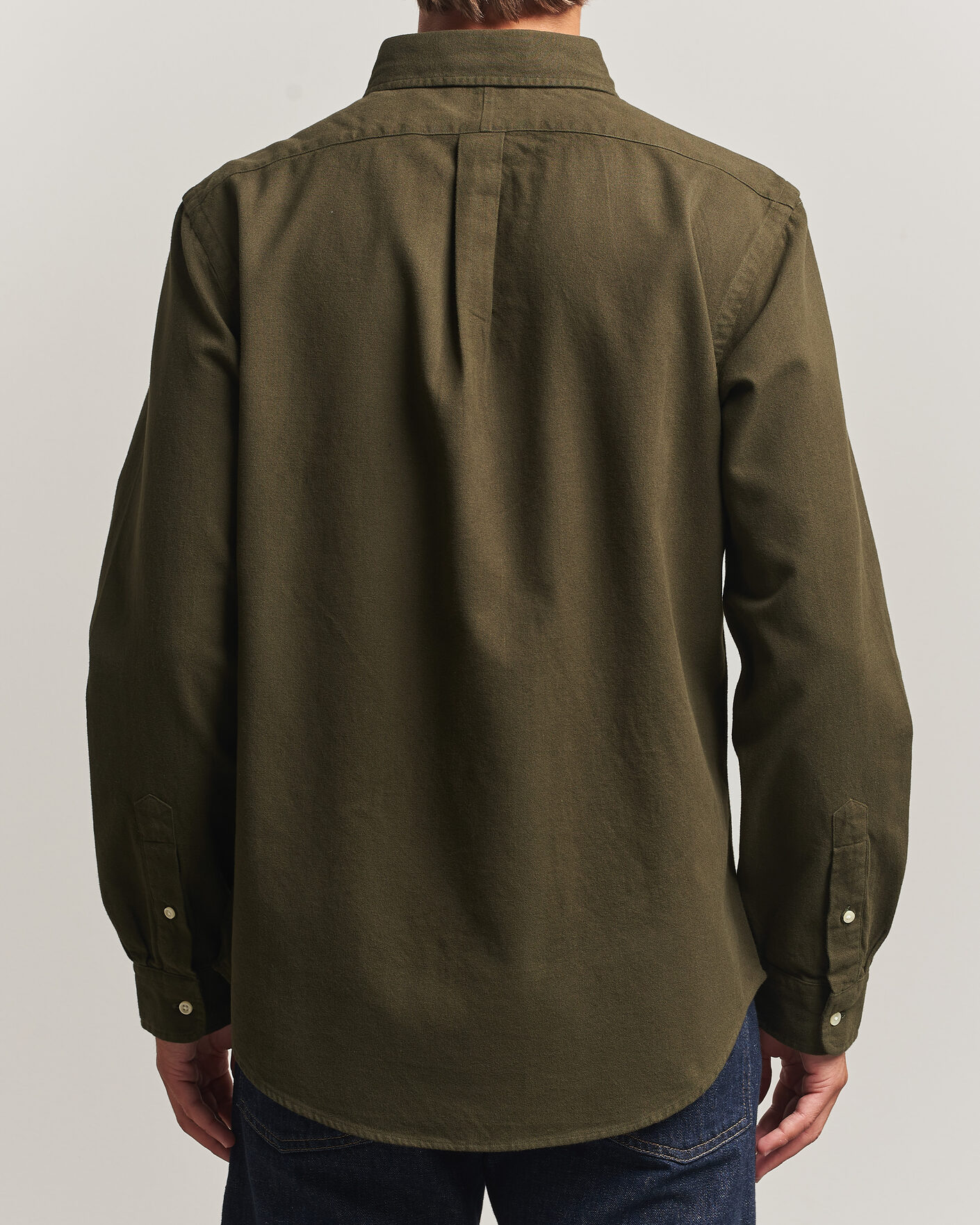 Herren | Hemden | Polo Ralph Lauren | Custom Fit Brushed Flannel Shirt Company Olive