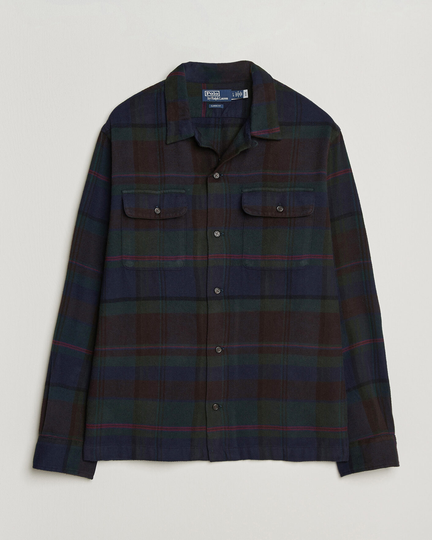 Herren | Hemden | Polo Ralph Lauren | Hudson Ranch Checked Overshirt Olive Royal