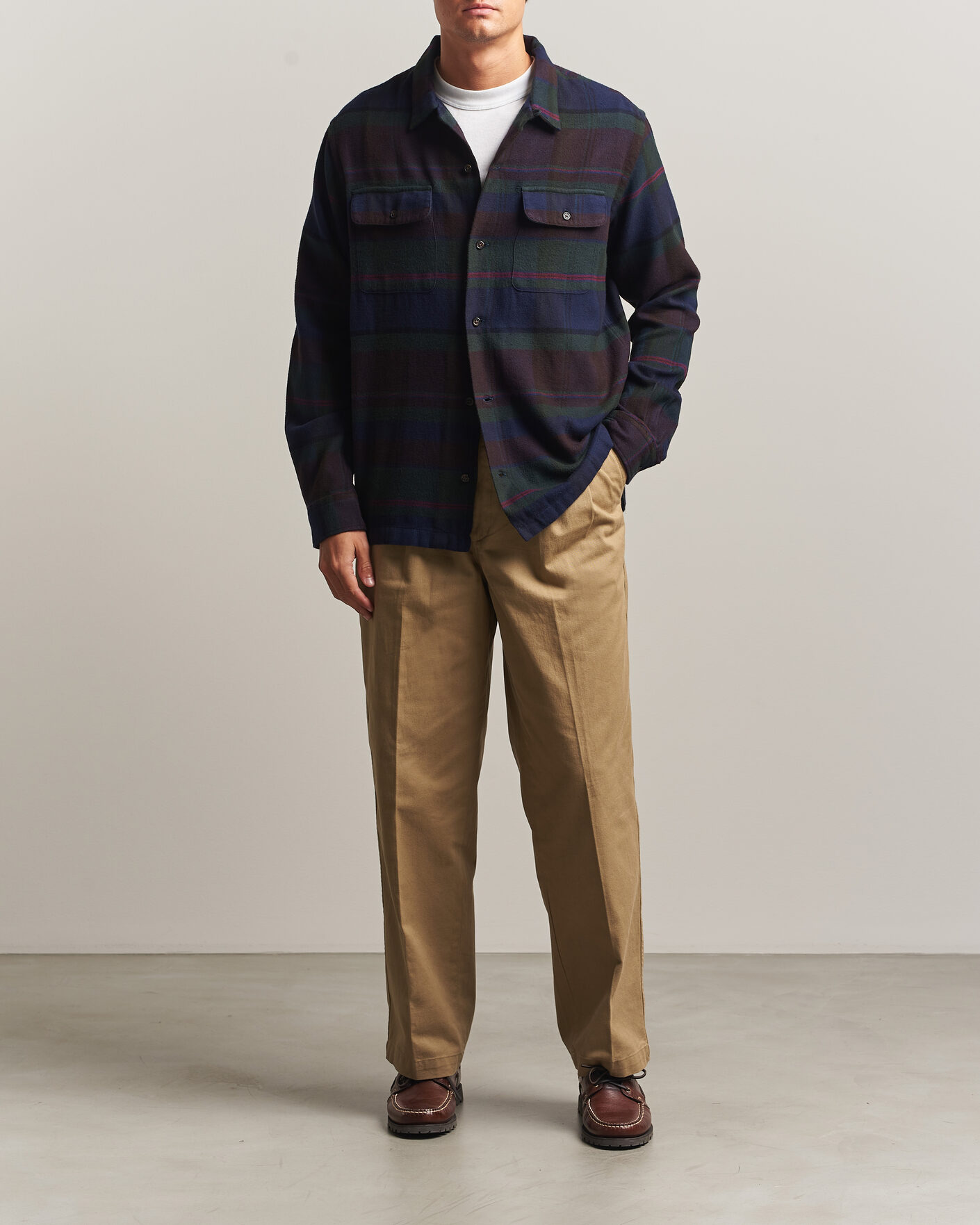 Herren | Hemden | Polo Ralph Lauren | Hudson Ranch Checked Overshirt Olive Royal