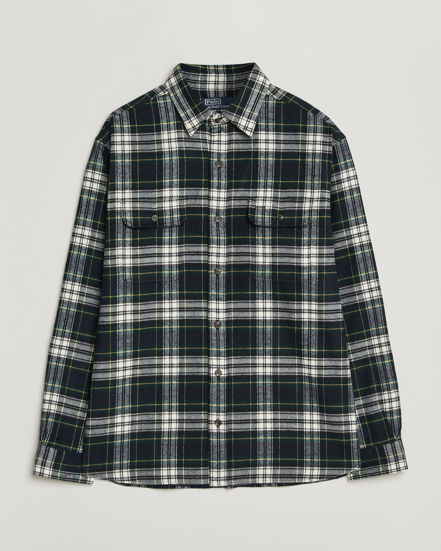 Herren | Hemden | Polo Ralph Lauren | Classic Fit Shaggy Flannel Shirt Navy Green