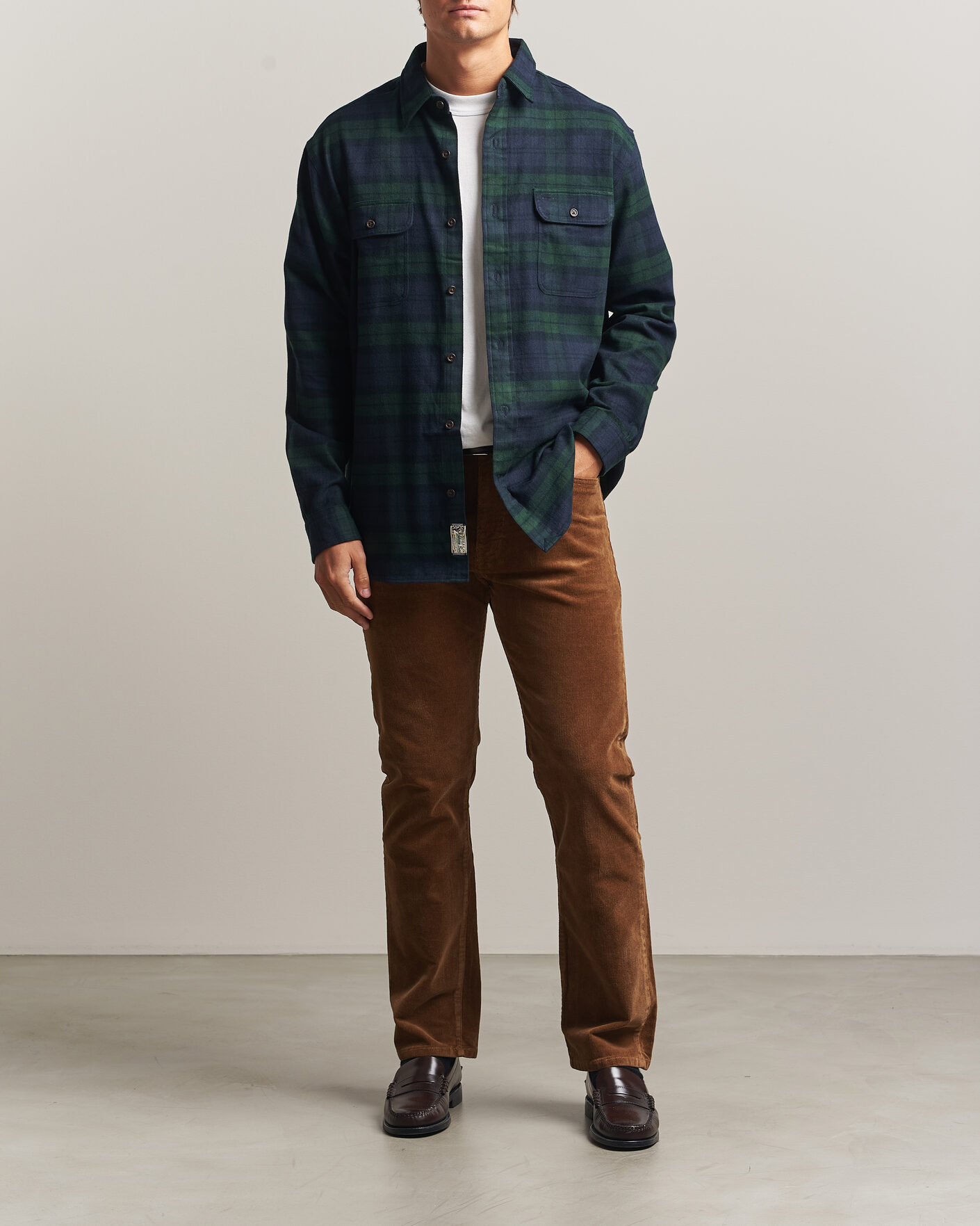 Herren | Hemden | Polo Ralph Lauren | Classic Fit Shaggy Flannel Shirt Navy Forest