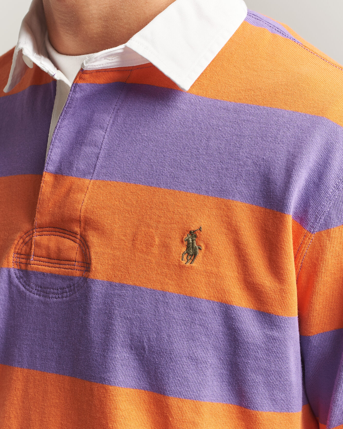 Herren | Pullover | Polo Ralph Lauren | Striped Jersey Rugger Purple/Orange