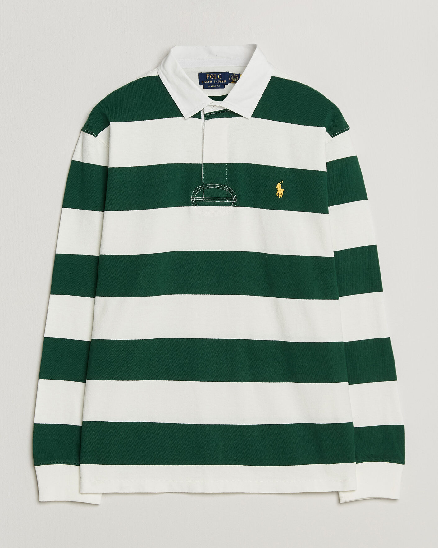 Herren | Pullover | Polo Ralph Lauren | Striped Jersey Rugger Cream/Forest