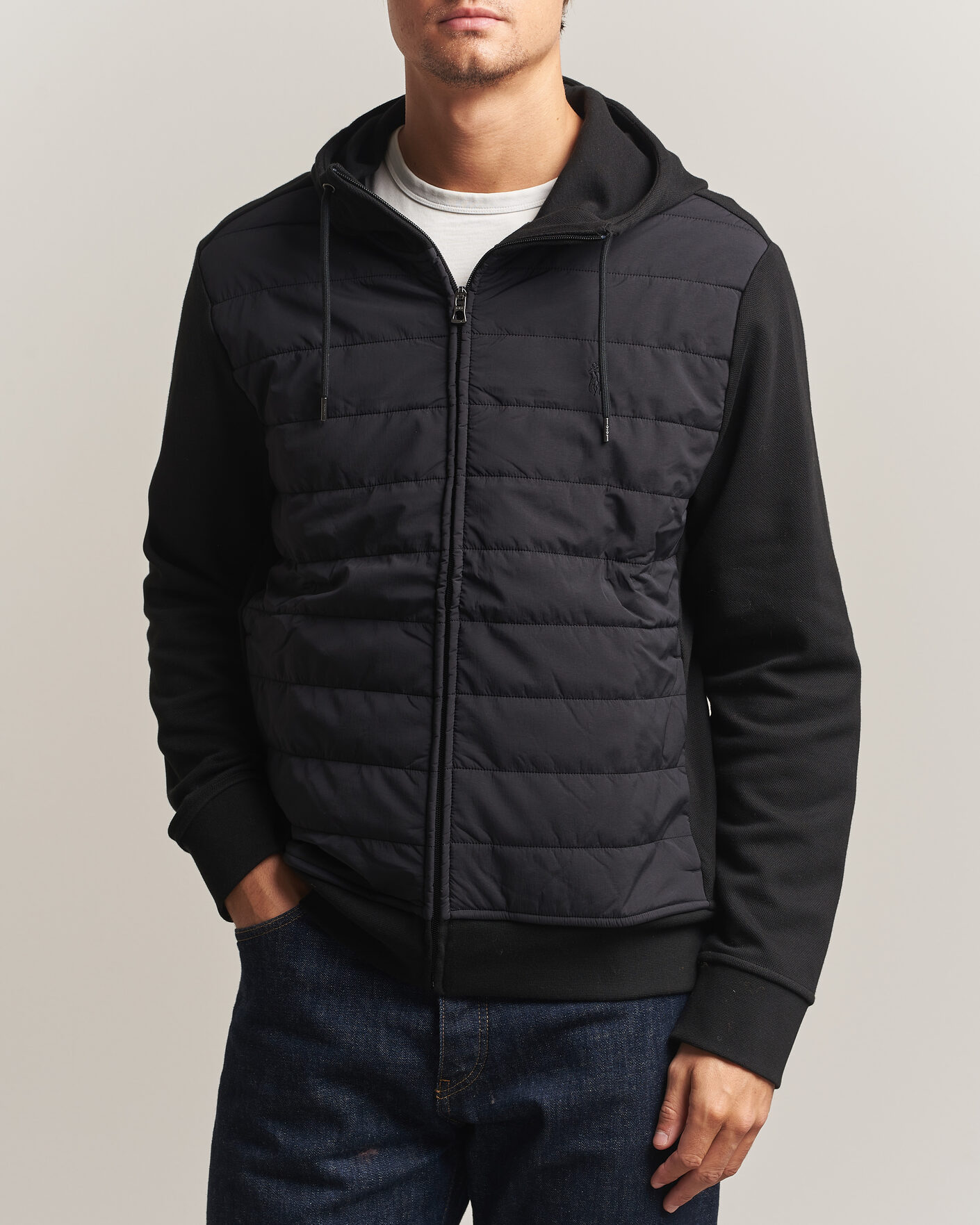 Herren | Pullover | Polo Ralph Lauren | Double Knitted Jaquard Full Zip Hoodie Polo Black