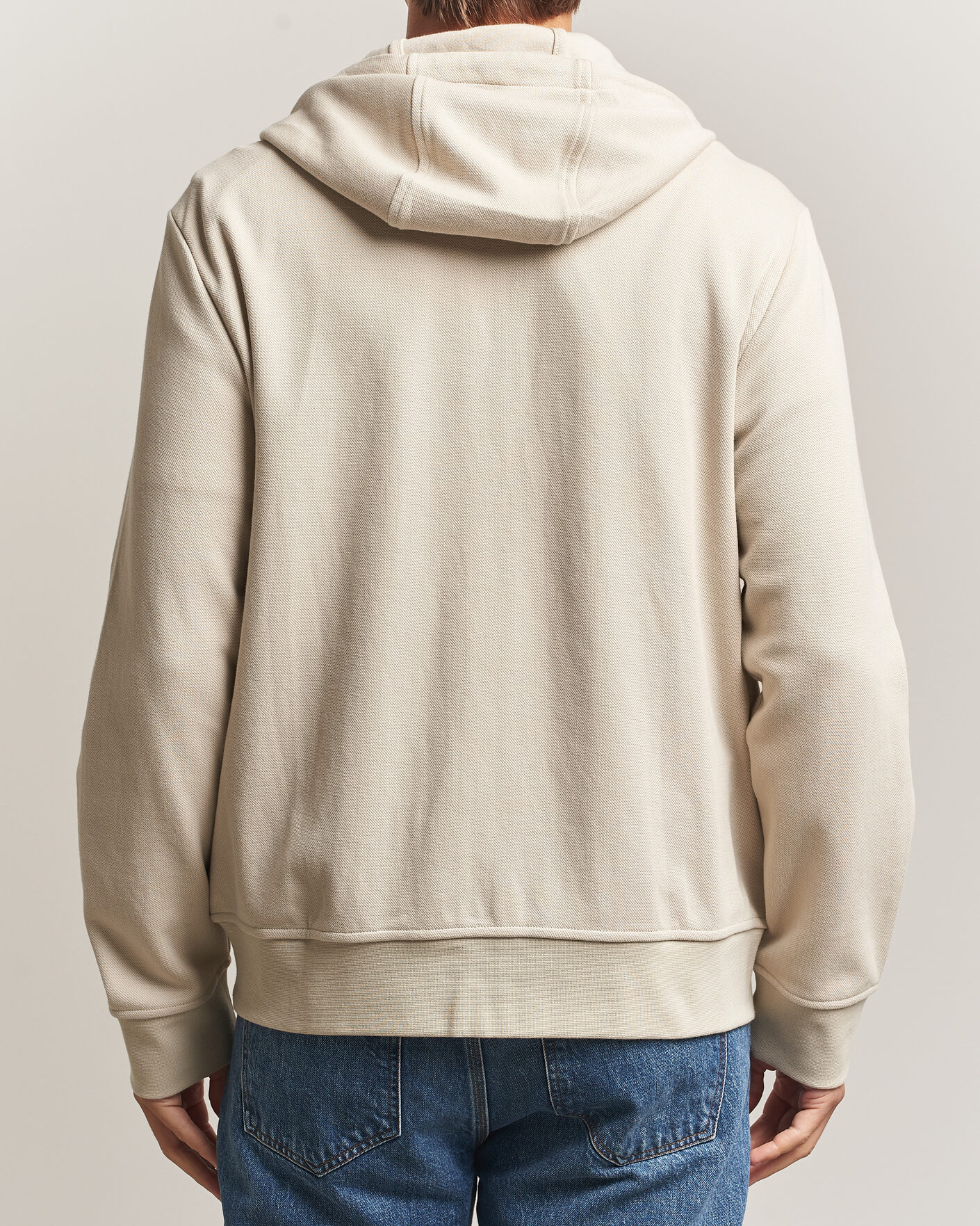 Herren | Pullover | Polo Ralph Lauren | Double Knitted Jaquard Full Zip Hoodie Stoneware Grey
