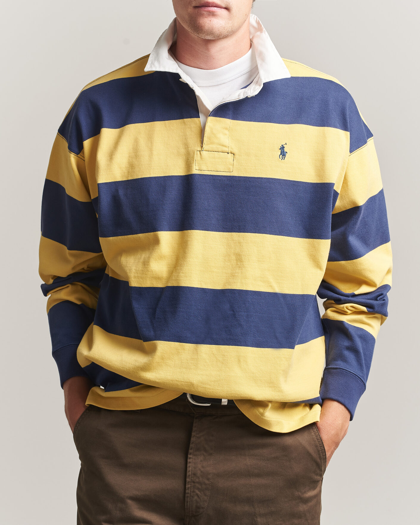 Herren | Pullover | Polo Ralph Lauren | Jersey Knitted Rugby Pullover Yellow/Cobolt