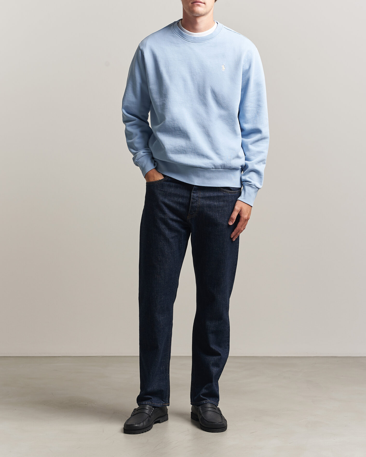 Herren | Pullover | Polo Ralph Lauren | Loopback Terry Sweatshirt Chambray Blue