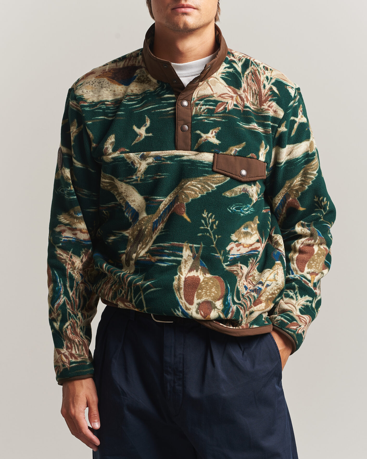 Herren | Pullover | Polo Ralph Lauren | Printed Vintage Fleece Pullover Duck Pond Scenic