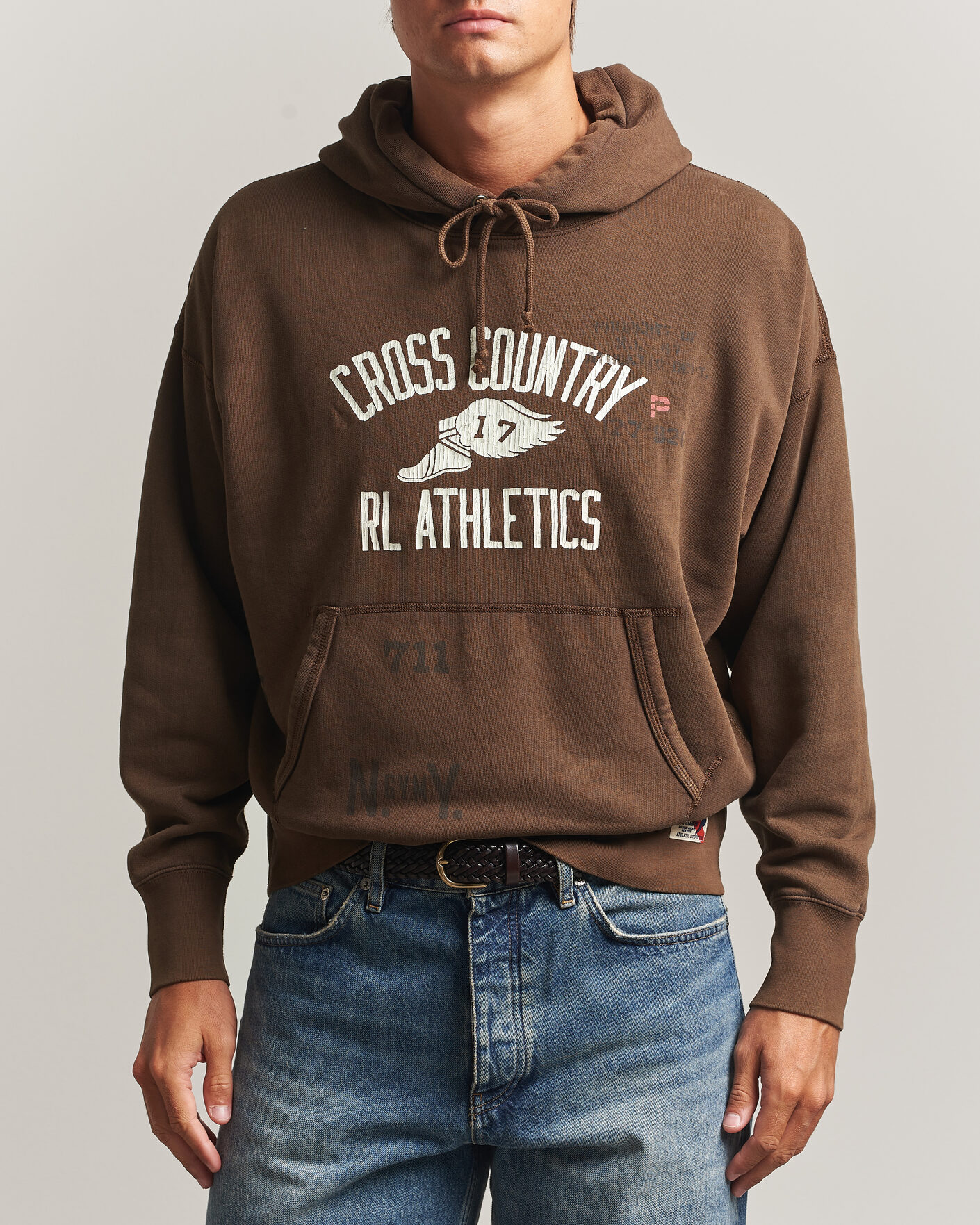 Herren | Pullover | Polo Ralph Lauren | Fleece Printed Hoodie Court Brown