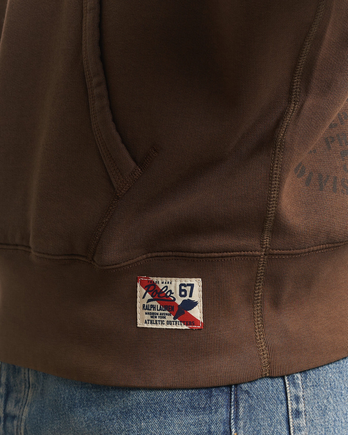 Herren | Pullover | Polo Ralph Lauren | Fleece Printed Hoodie Court Brown