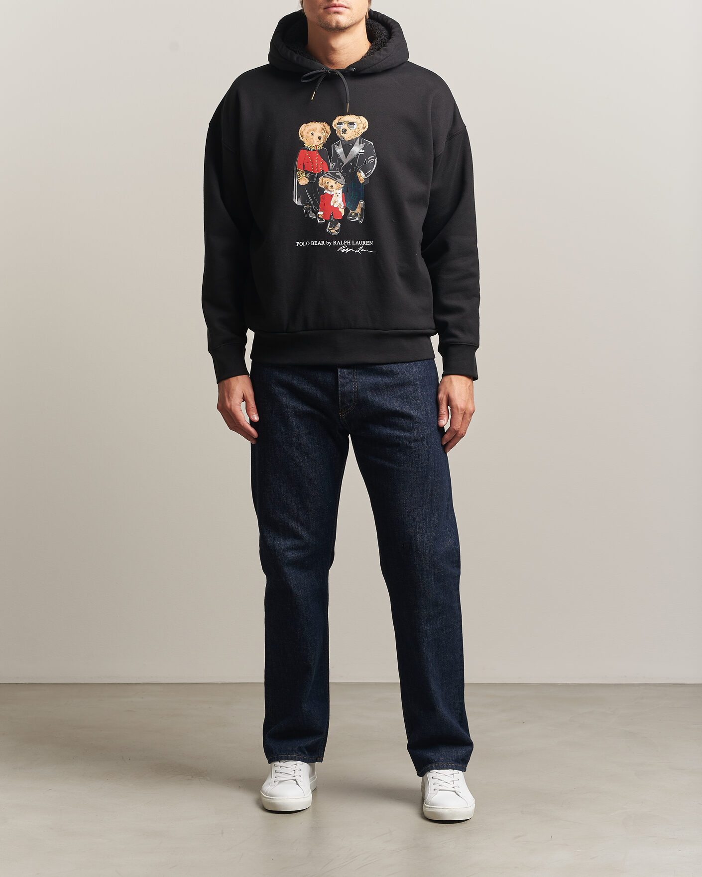 Herren | Pullover | Polo Ralph Lauren | Magic Fleece Bear Hoodie Polo Black