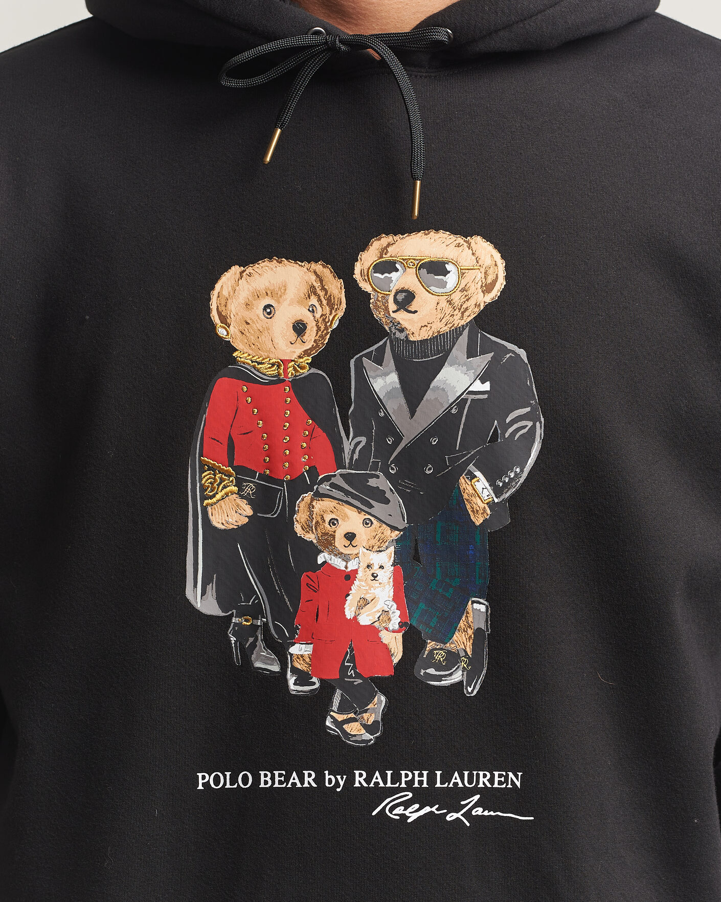 Herren | Pullover | Polo Ralph Lauren | Magic Fleece Bear Hoodie Polo Black
