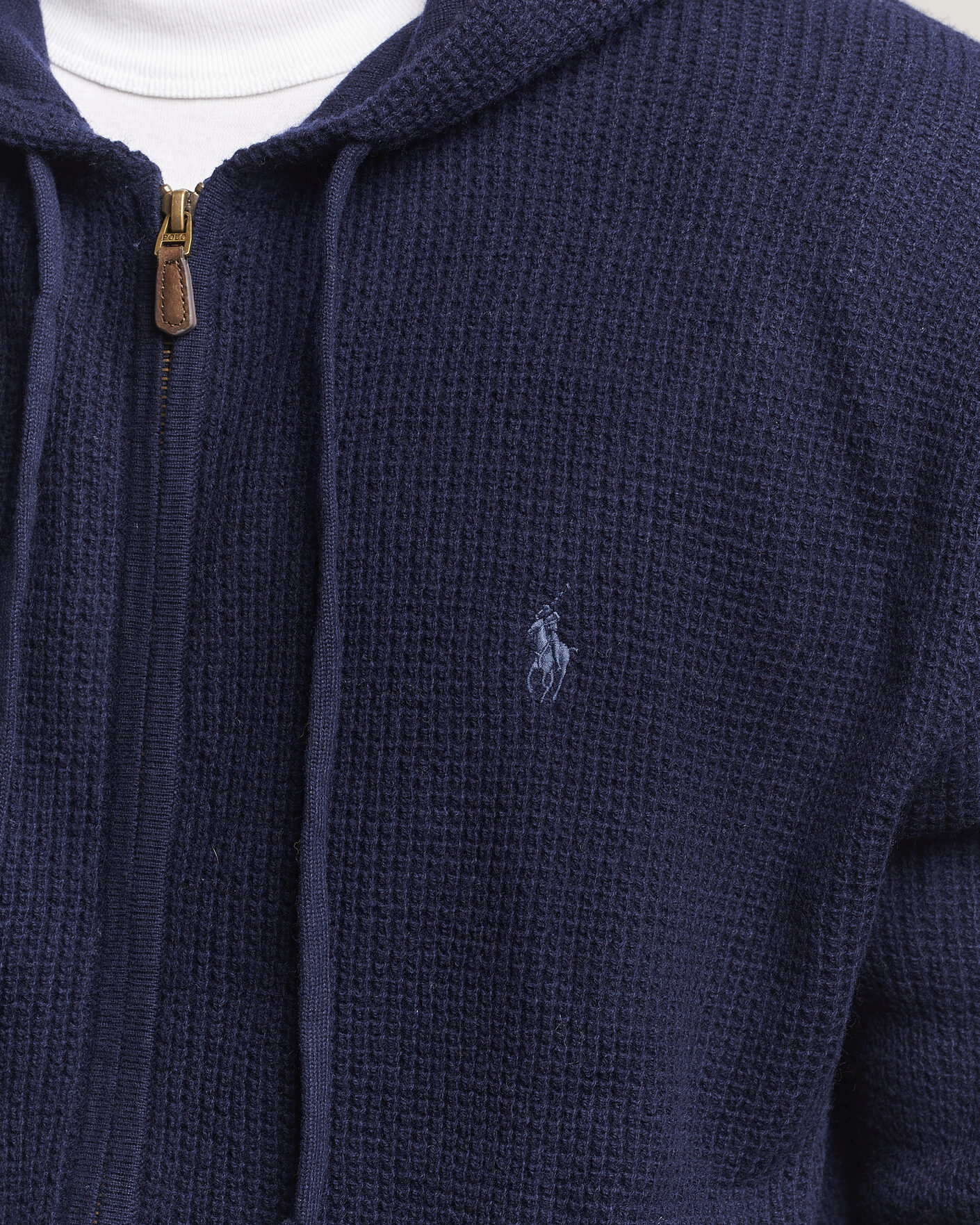 Herren | Pullover | Polo Ralph Lauren | Cotton/Wool Full-Zip Hoodie Hunter Navy