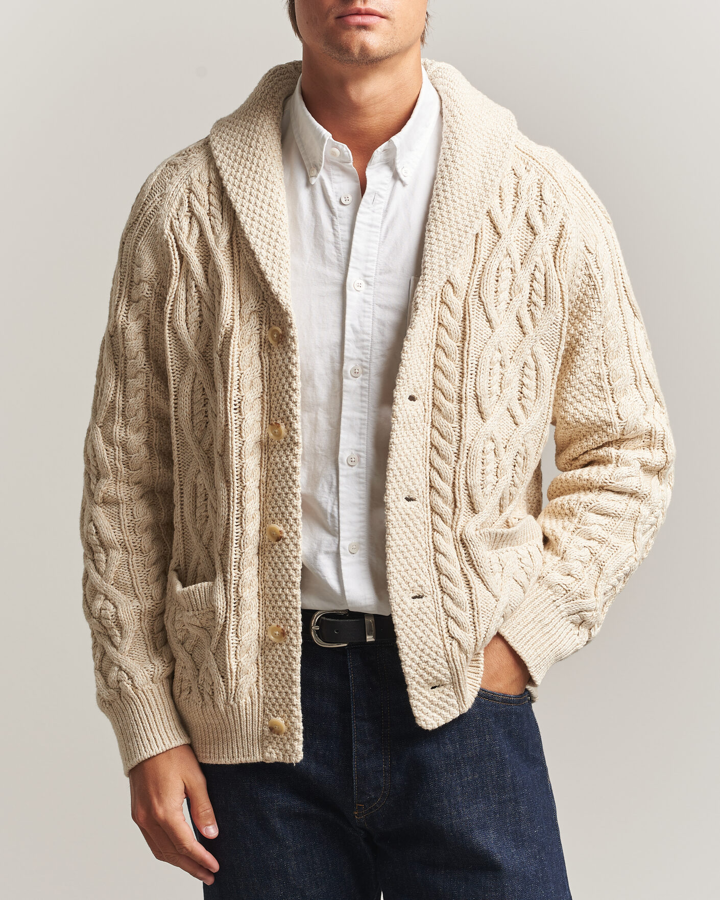 Herren | Pullover | Polo Ralph Lauren | Cotton Marl Cardigan Oatmeal Combo