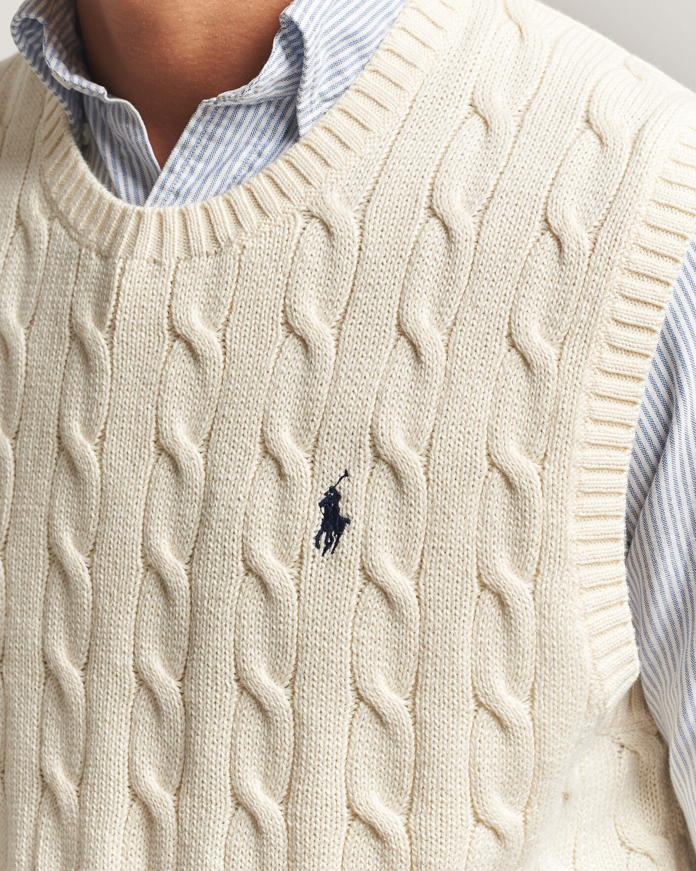 Herren | Pullover | Polo Ralph Lauren | Cotton Cable Vest Andover Cream