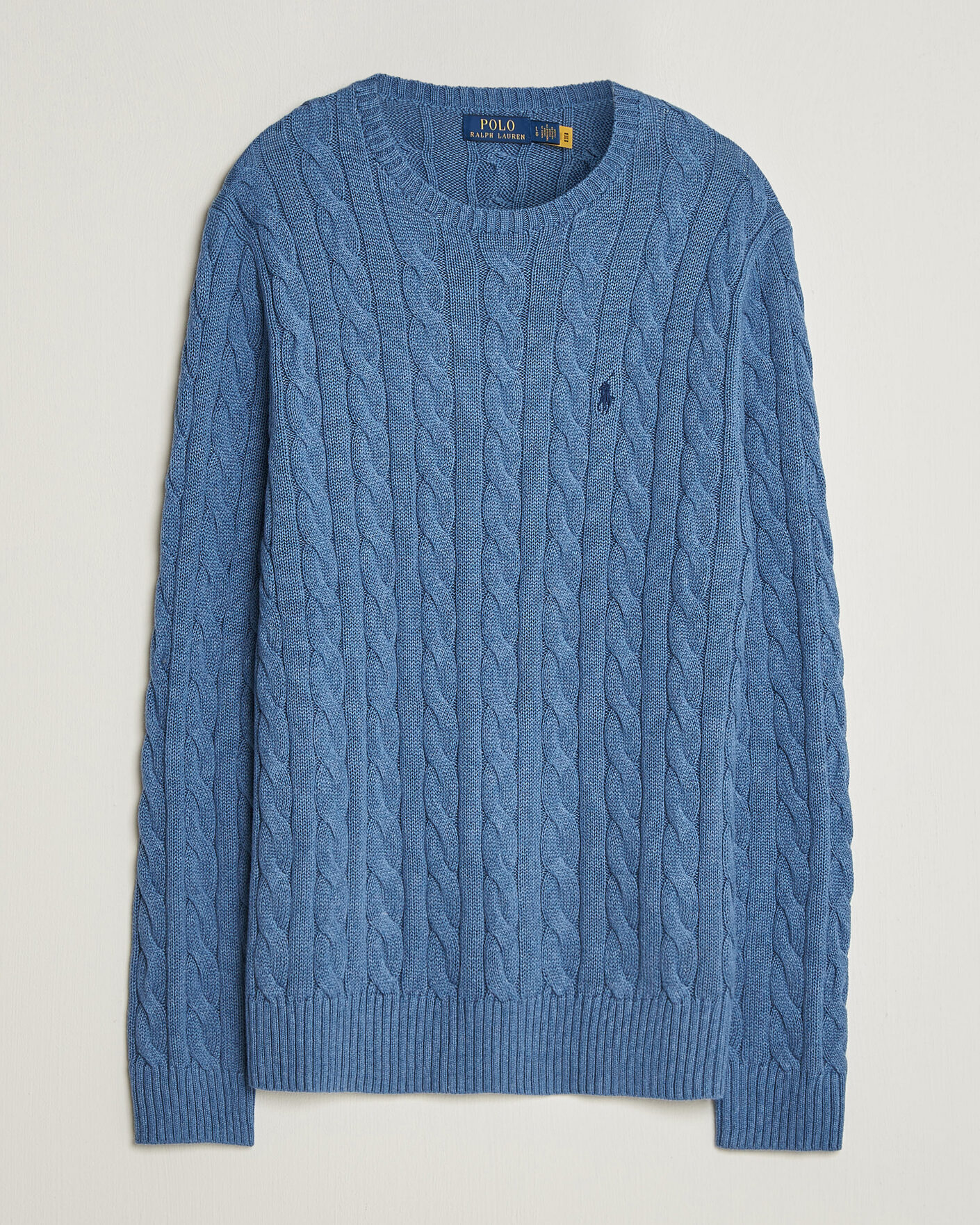 Herren | Pullover | Polo Ralph Lauren | Cotton Cable Pullover Blue Borage Heather