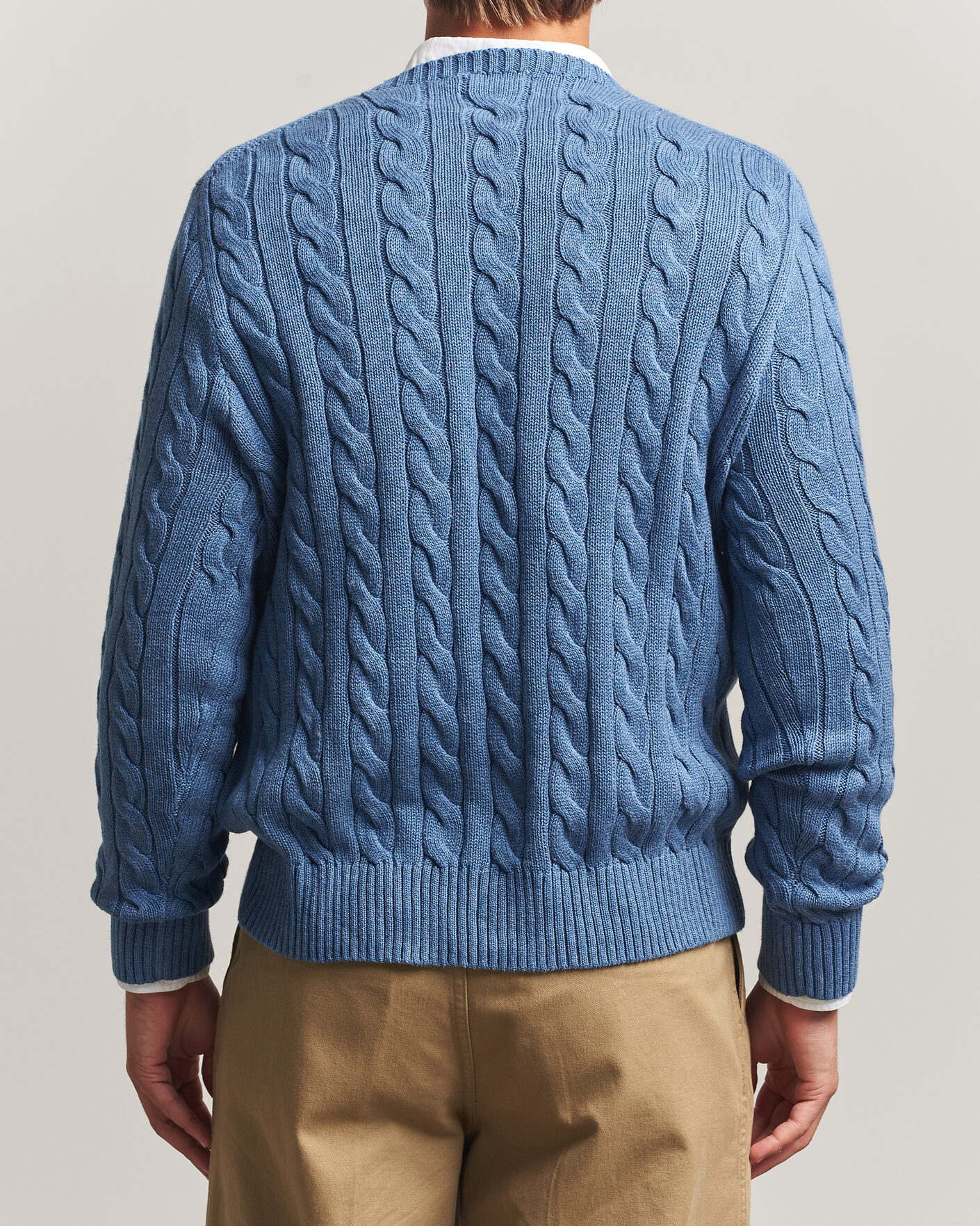 Herren | Pullover | Polo Ralph Lauren | Cotton Cable Pullover Blue Borage Heather