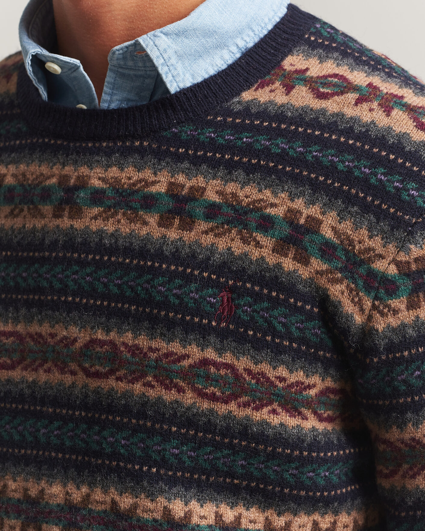 Herren | Pullover | Polo Ralph Lauren | Fair Isle Wool Sweater Navy Combo