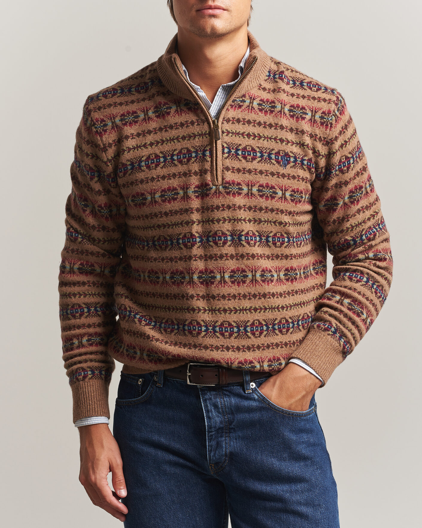 Herren | Pullover | Polo Ralph Lauren | Fair Isle Wool Half-Zip Multi Combo
