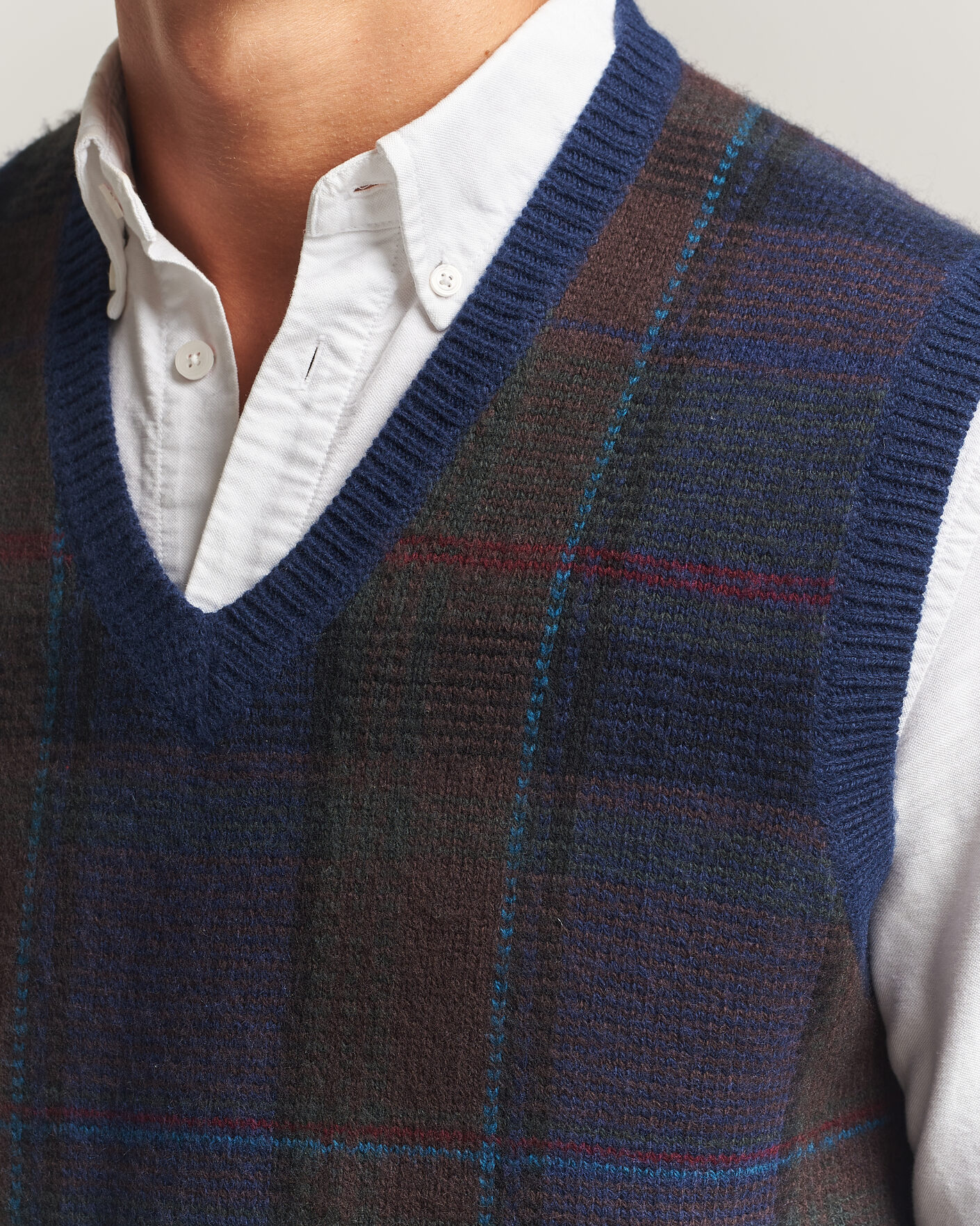 Herren | Pullover | Polo Ralph Lauren | Hudson Cotton Blend V-Neck Vest Navy Multi
