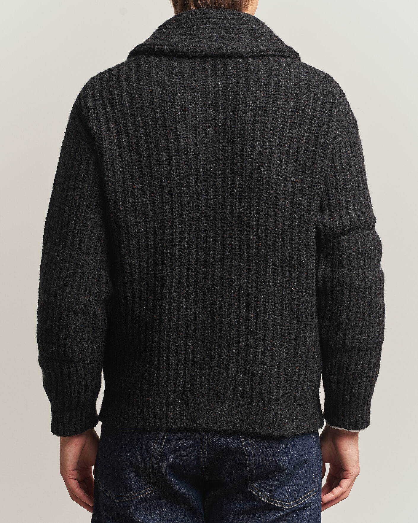 Herren | Pullover | Polo Ralph Lauren | Wool Blend Shawl Collar Cardigan Black Marl