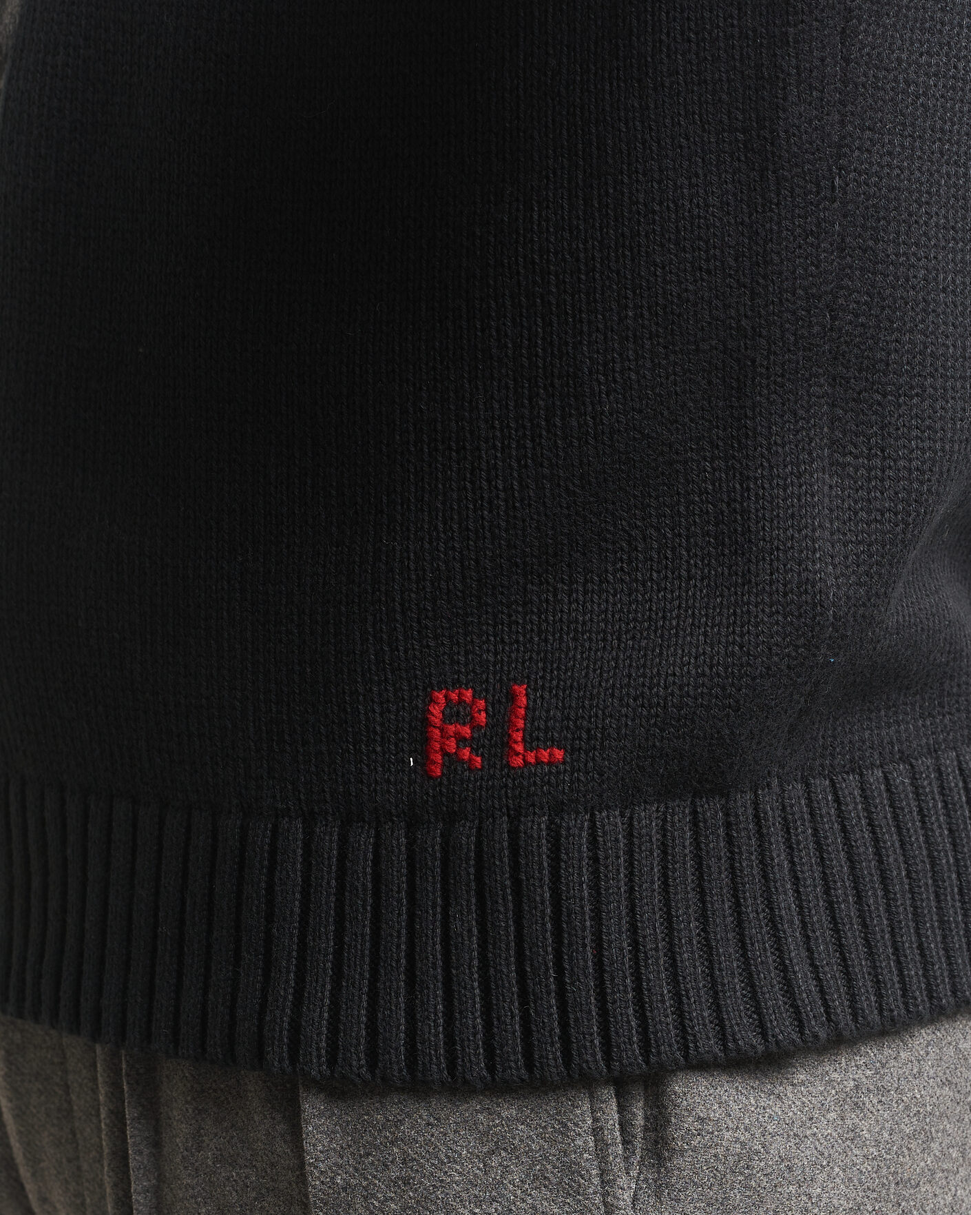 Herren | Pullover | Polo Ralph Lauren | Cotton Blend Bear Sweater Polo Black