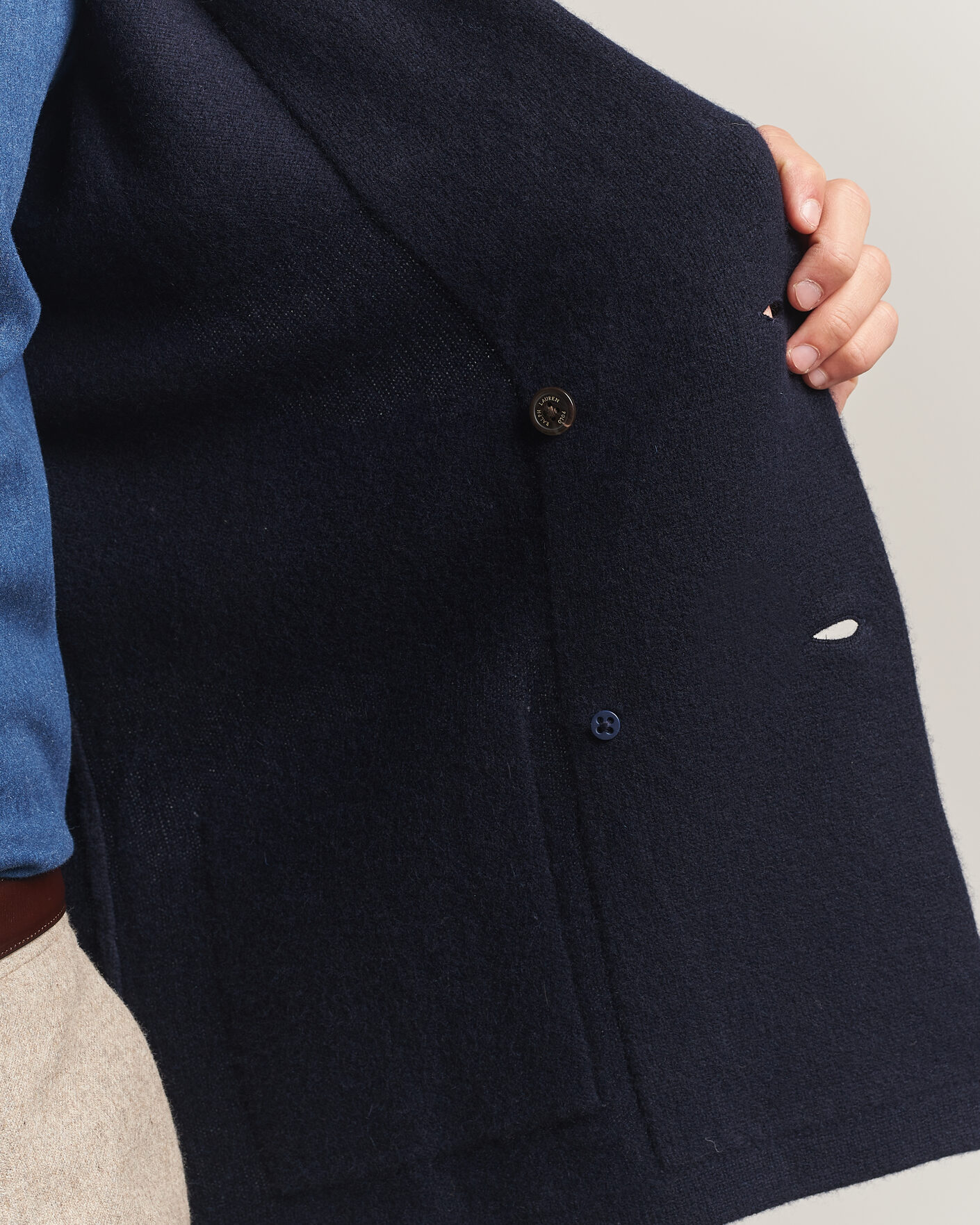 Herren | Pullover | Polo Ralph Lauren | Double Breasted Cashmere Cardigan Aviator Navy