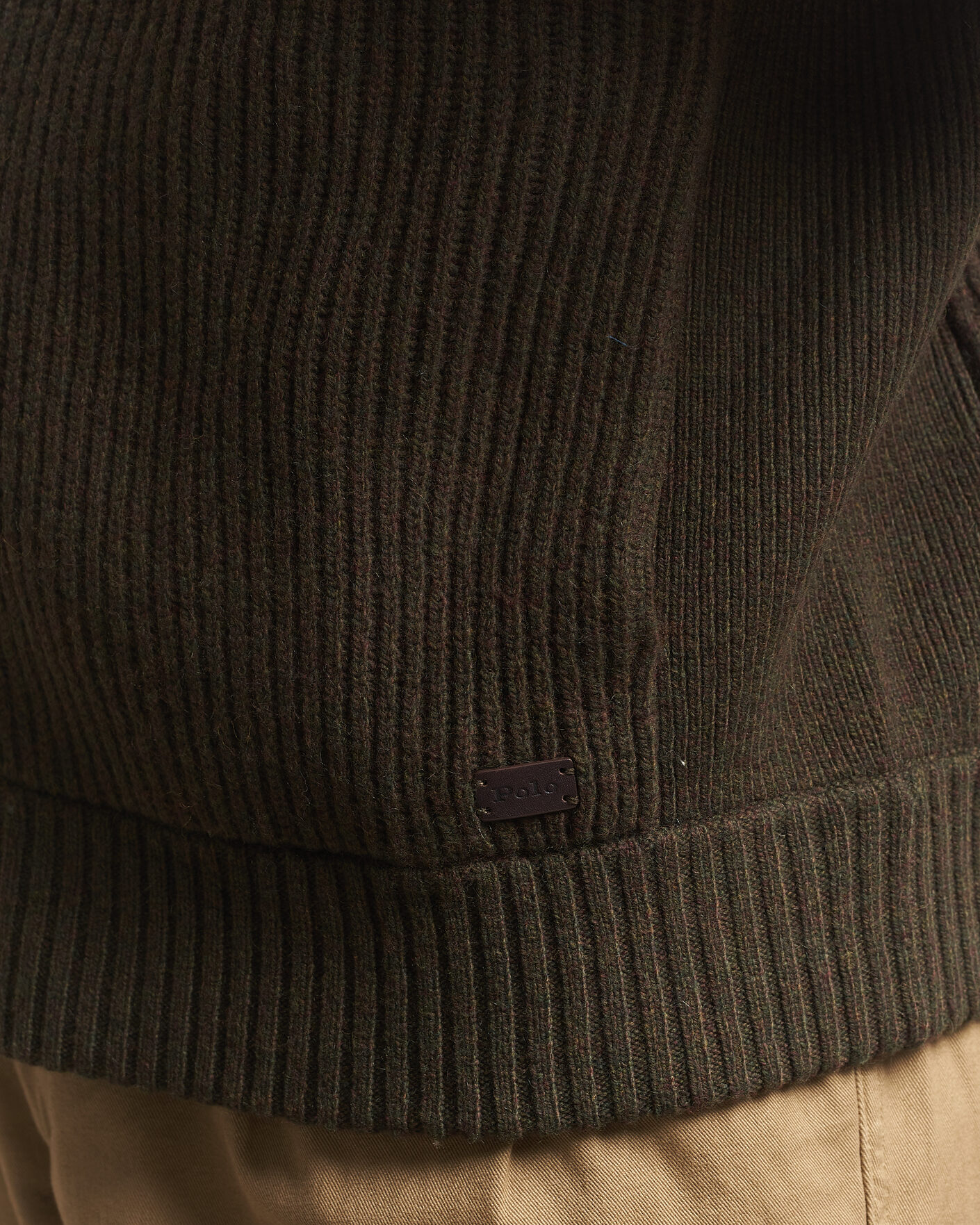 Herren | Pullover | Polo Ralph Lauren | Wool/Cashmere Full-Zip Ekanite Olive Heather
