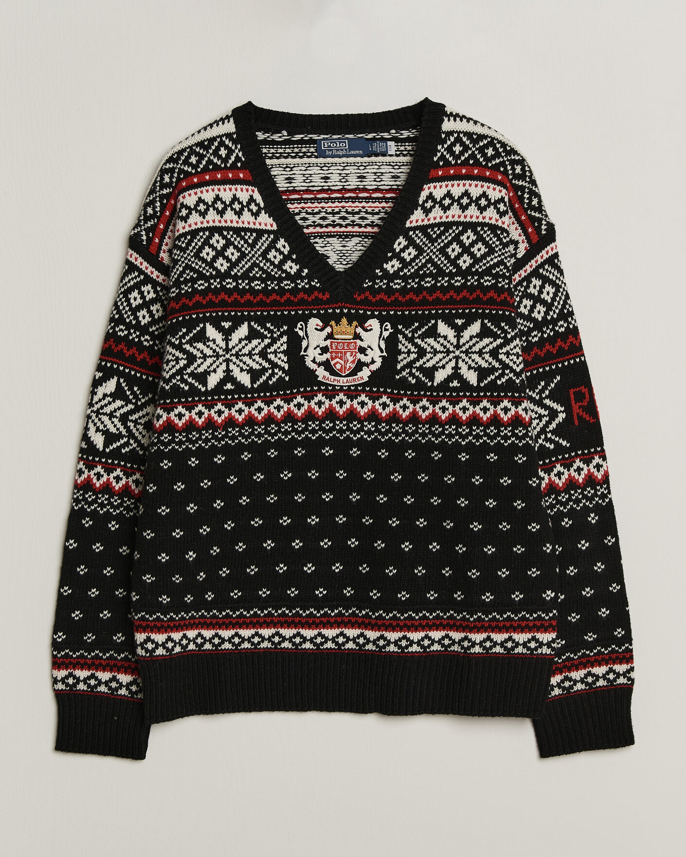 Herren | Pullover | Polo Ralph Lauren | Royal Holiday Wool Sweater Black Combo