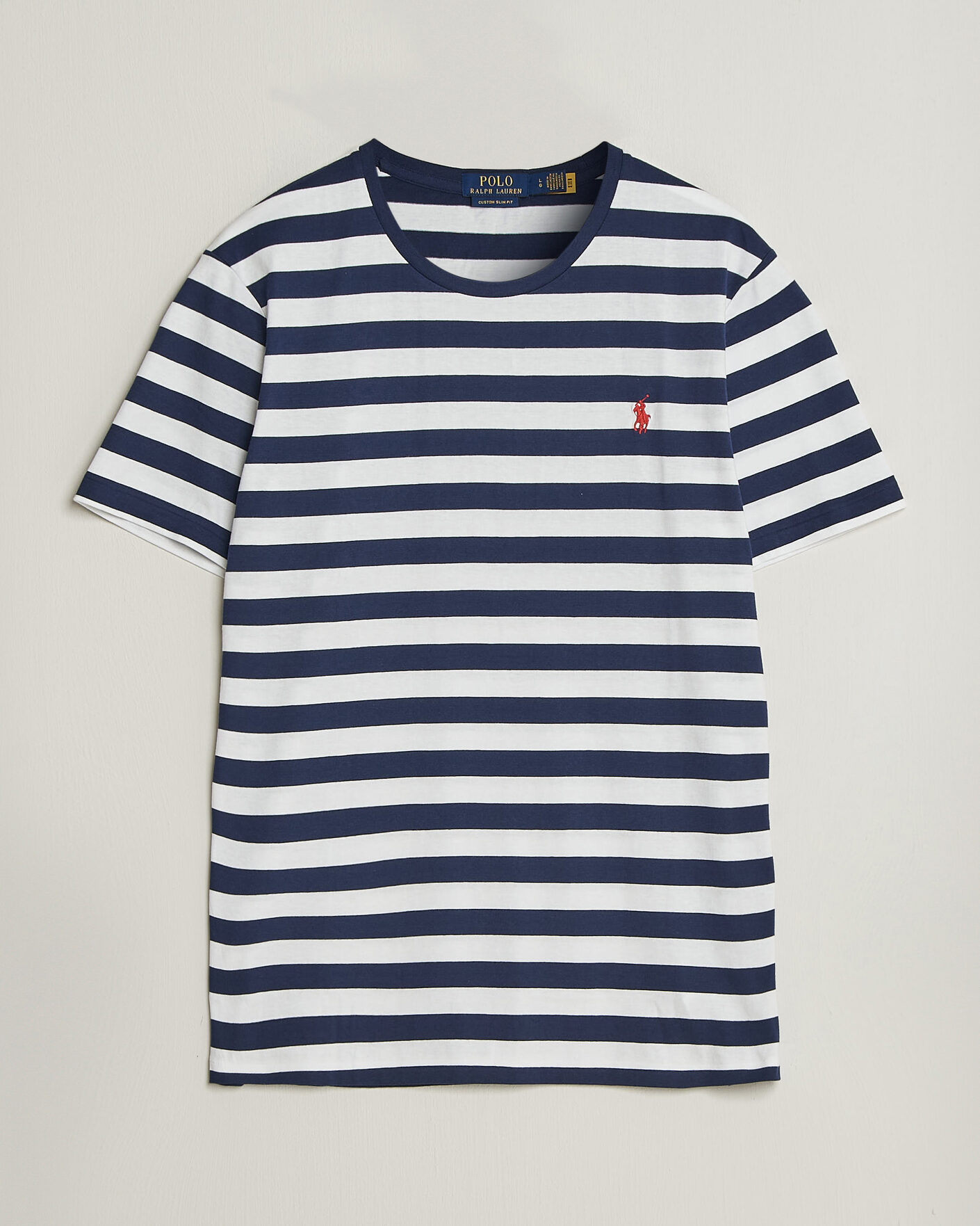 Herren | T-Shirts | Polo Ralph Lauren | Custom Slim Fit Striped T-Shirt Newport Navy