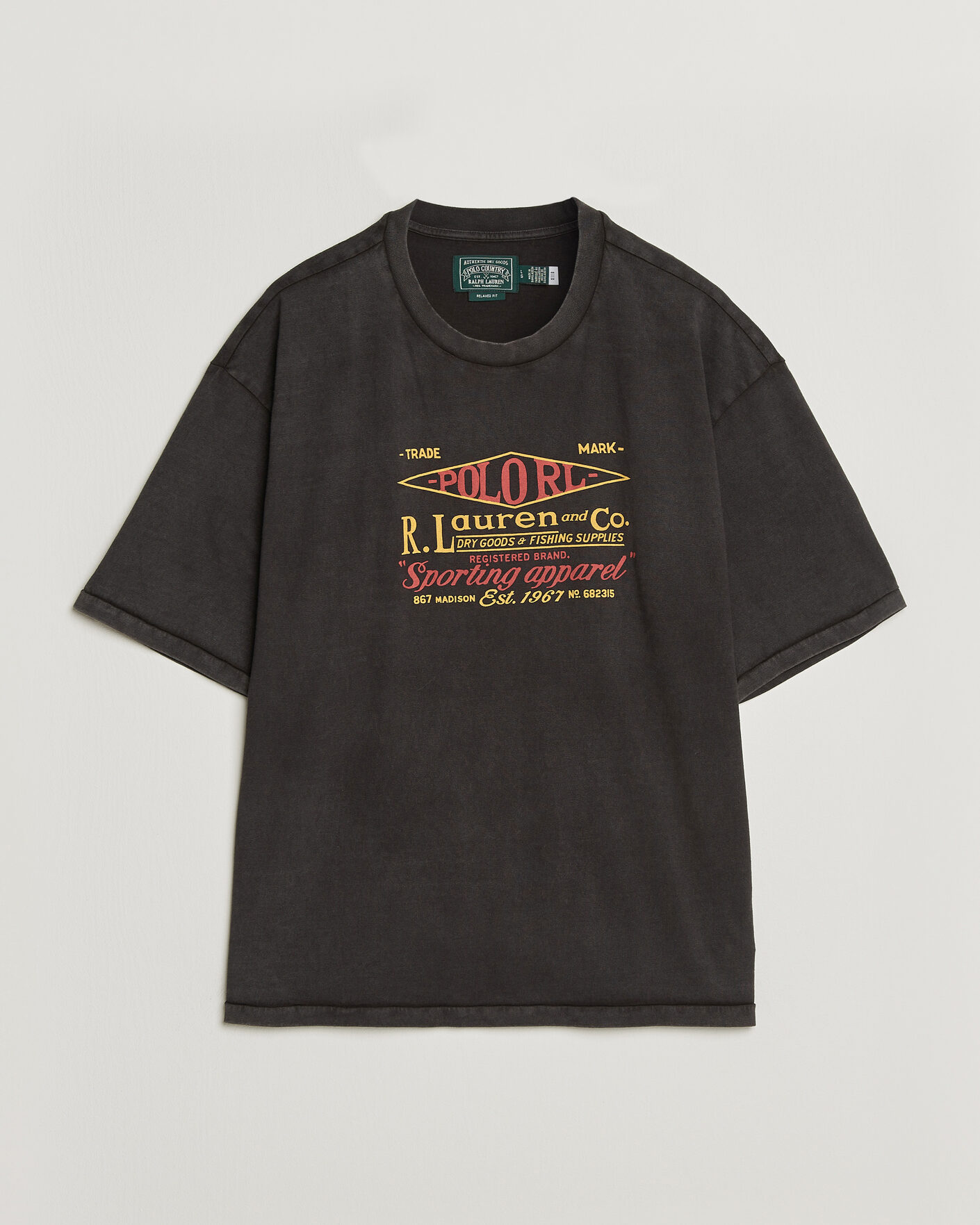 Herren | T-Shirts | Polo Ralph Lauren | Relaxed Fit Print T-Shirt Polo Black