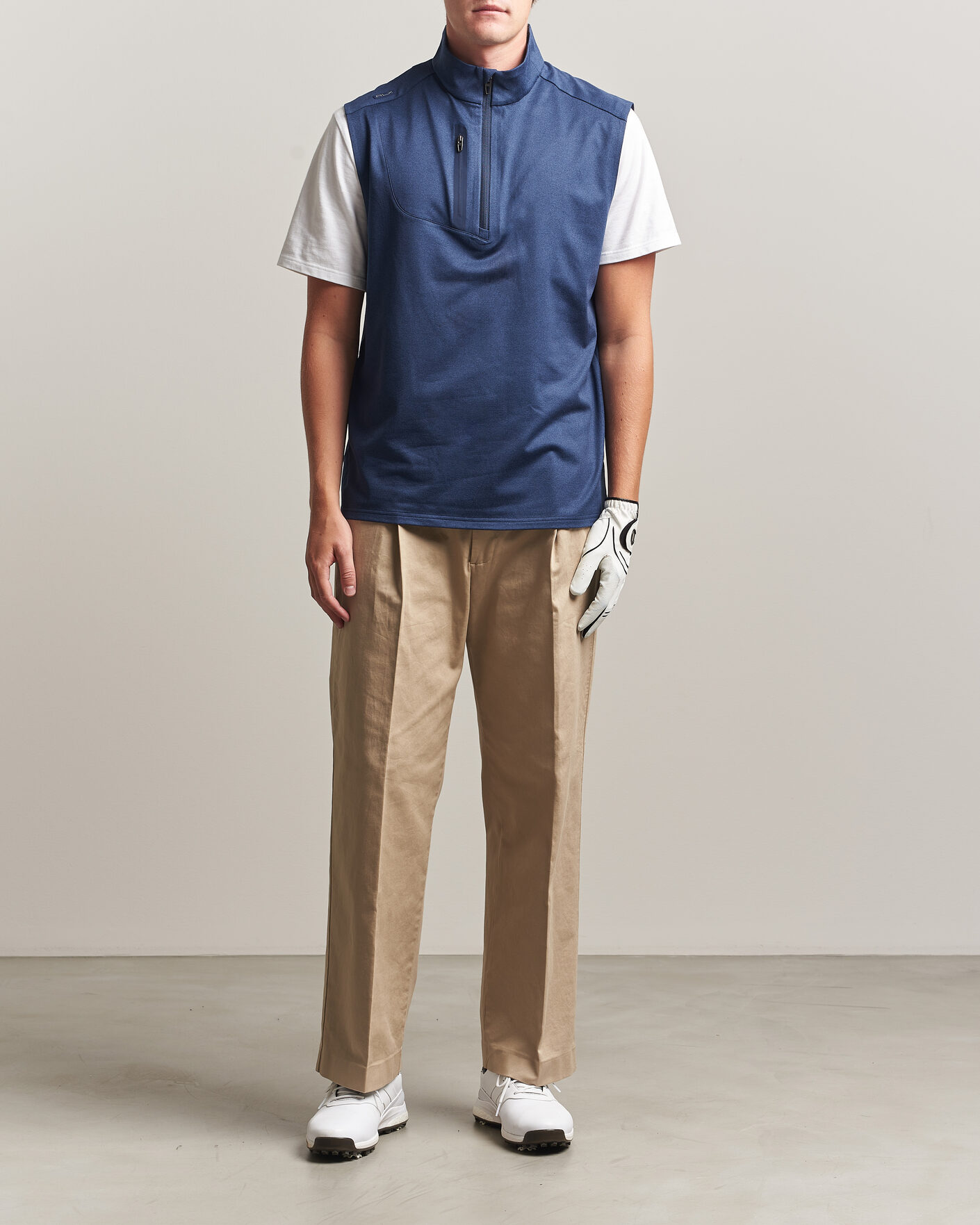 Herren | Pullover | RLX Ralph Lauren | Luxury Jersey Vest Half Zip Spring Navy Heather