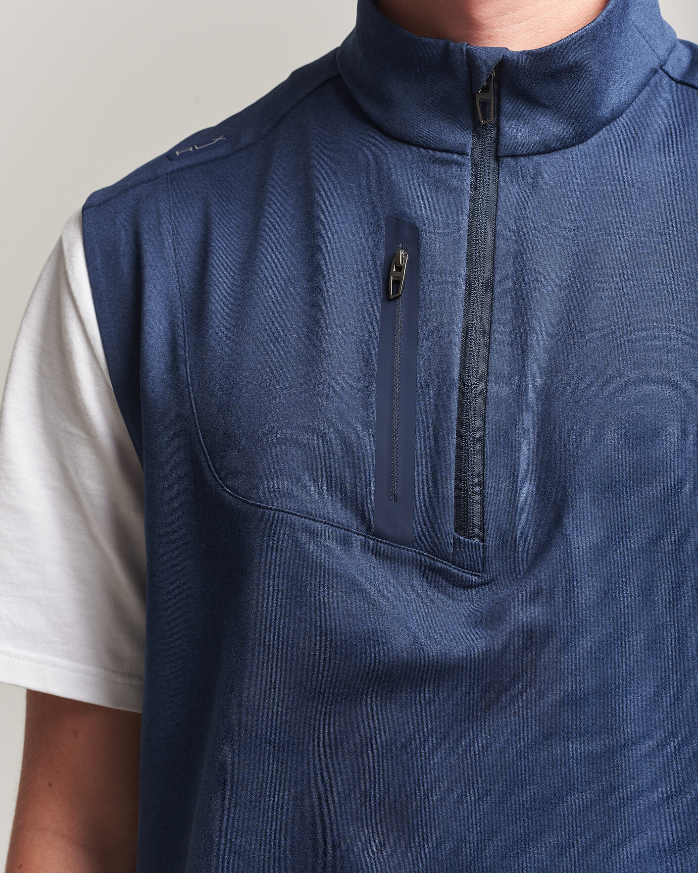 Herren | Pullover | RLX Ralph Lauren | Luxury Jersey Vest Half Zip Spring Navy Heather