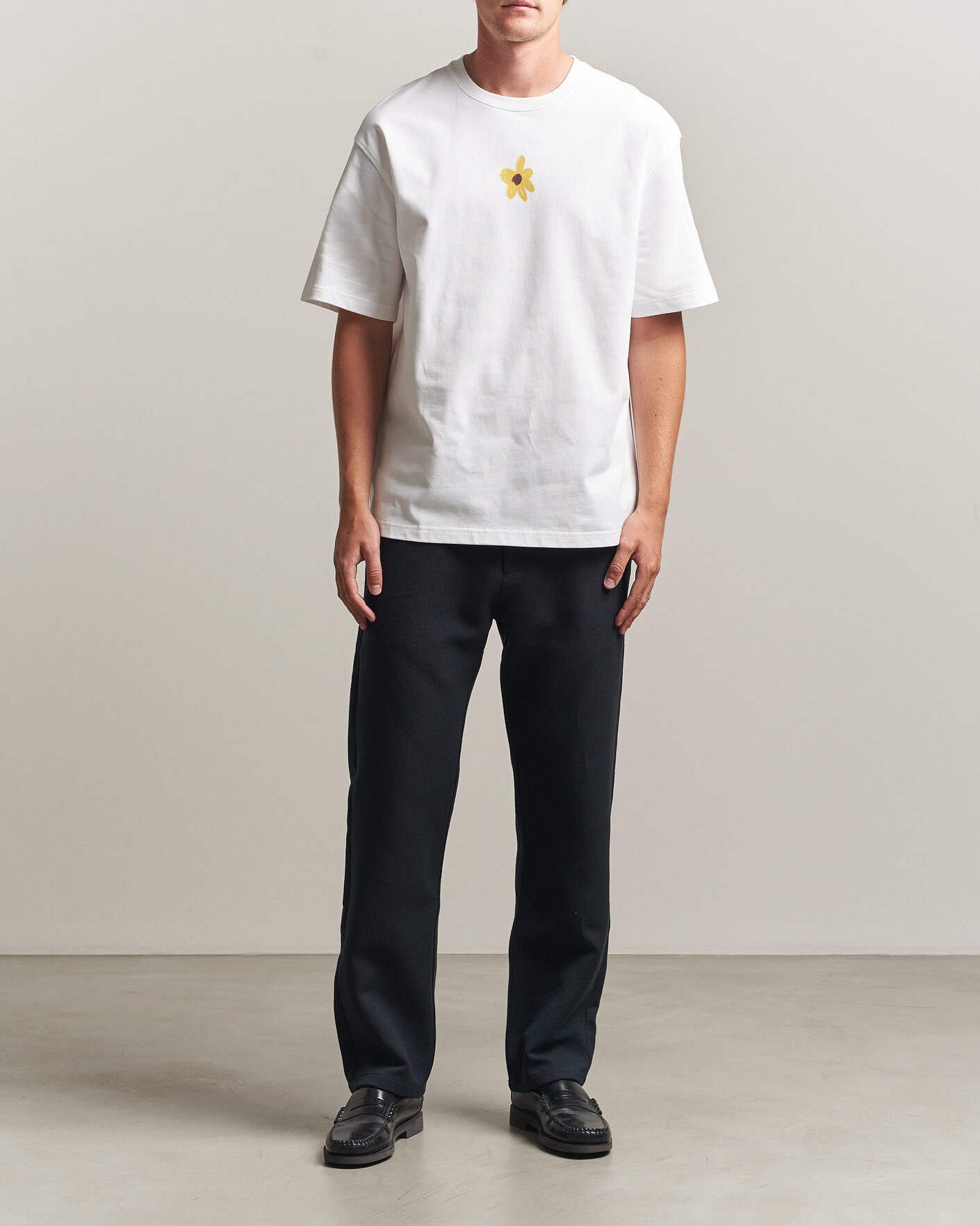 Herren | Hosen | Samsøe Samsøe | Jabari Brushed Cotton Drawstring Trousers Dark Grey Melange