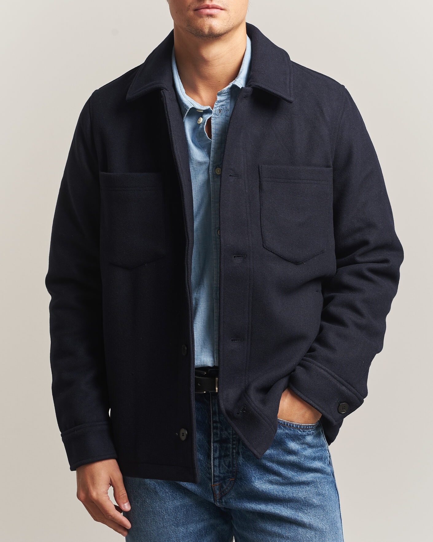 Herren | Jacken | Samsøe Samsøe | Pally Padded Shirt Jacket Salute Navy