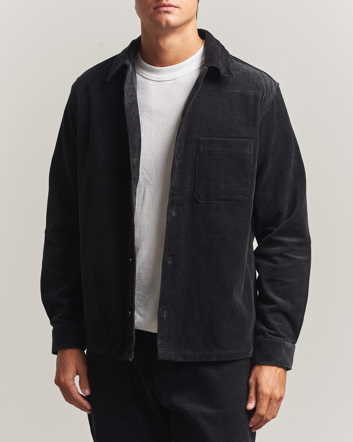 Herren | Hemden | Samsøe Samsøe | Damon Corduroy Overshirt Black