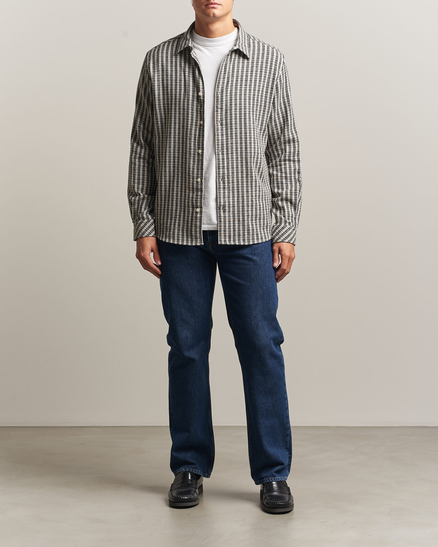 Herren | Hemden | Samsøe Samsøe | Ryan Brushed Cotton Checked Shirt Brown