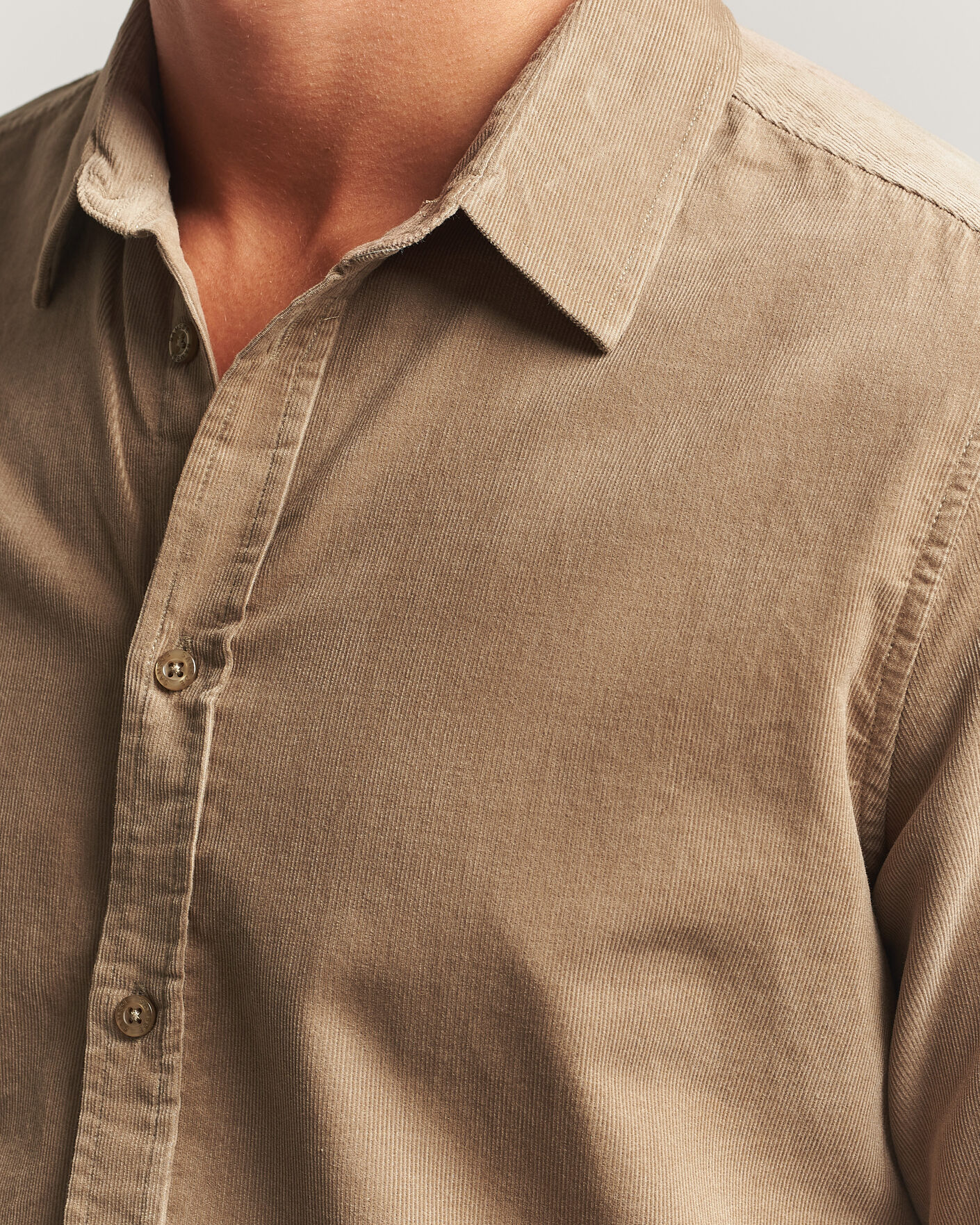 Herren | Hemden | Samsøe Samsøe | Liam Baby Cord Shirt Lead Gray