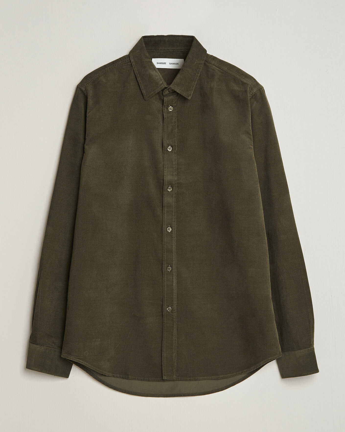 Herren | Hemden | Samsøe Samsøe | Liam Baby Cord Shirt Forest Night