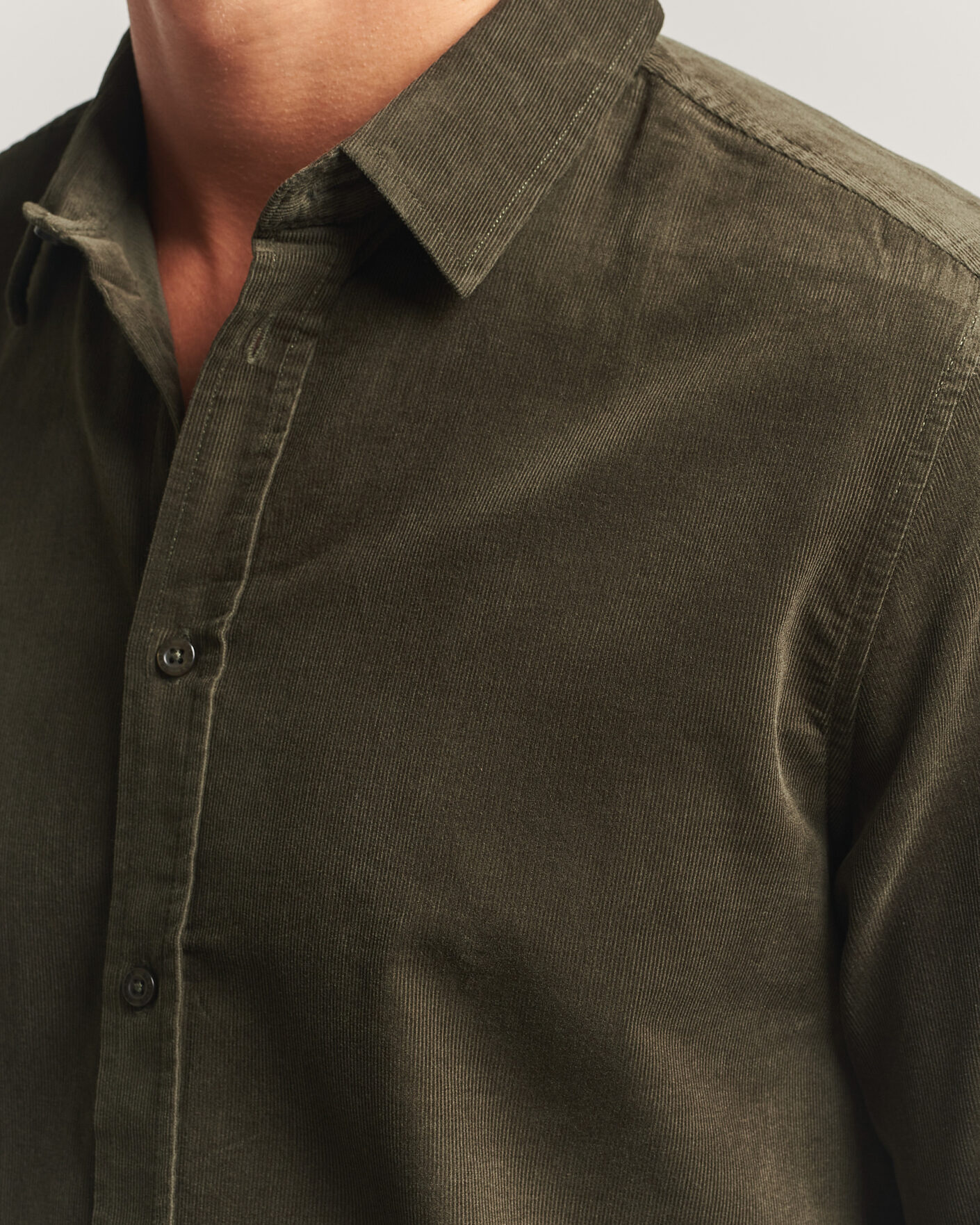 Herren | Hemden | Samsøe Samsøe | Liam Baby Cord Shirt Forest Night
