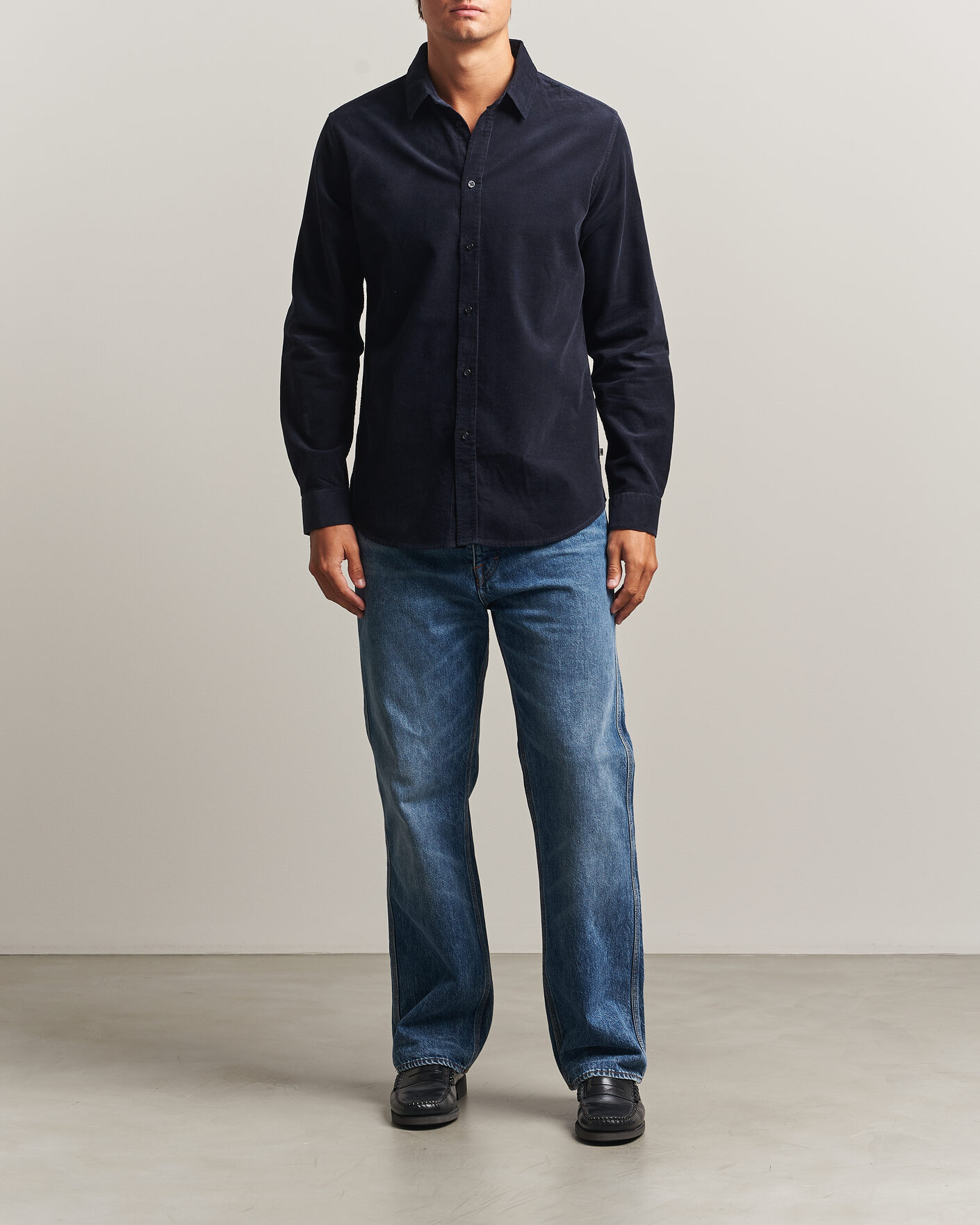Herren | Hemden | Samsøe Samsøe | Liam Baby Cord Shirt Salute Navy