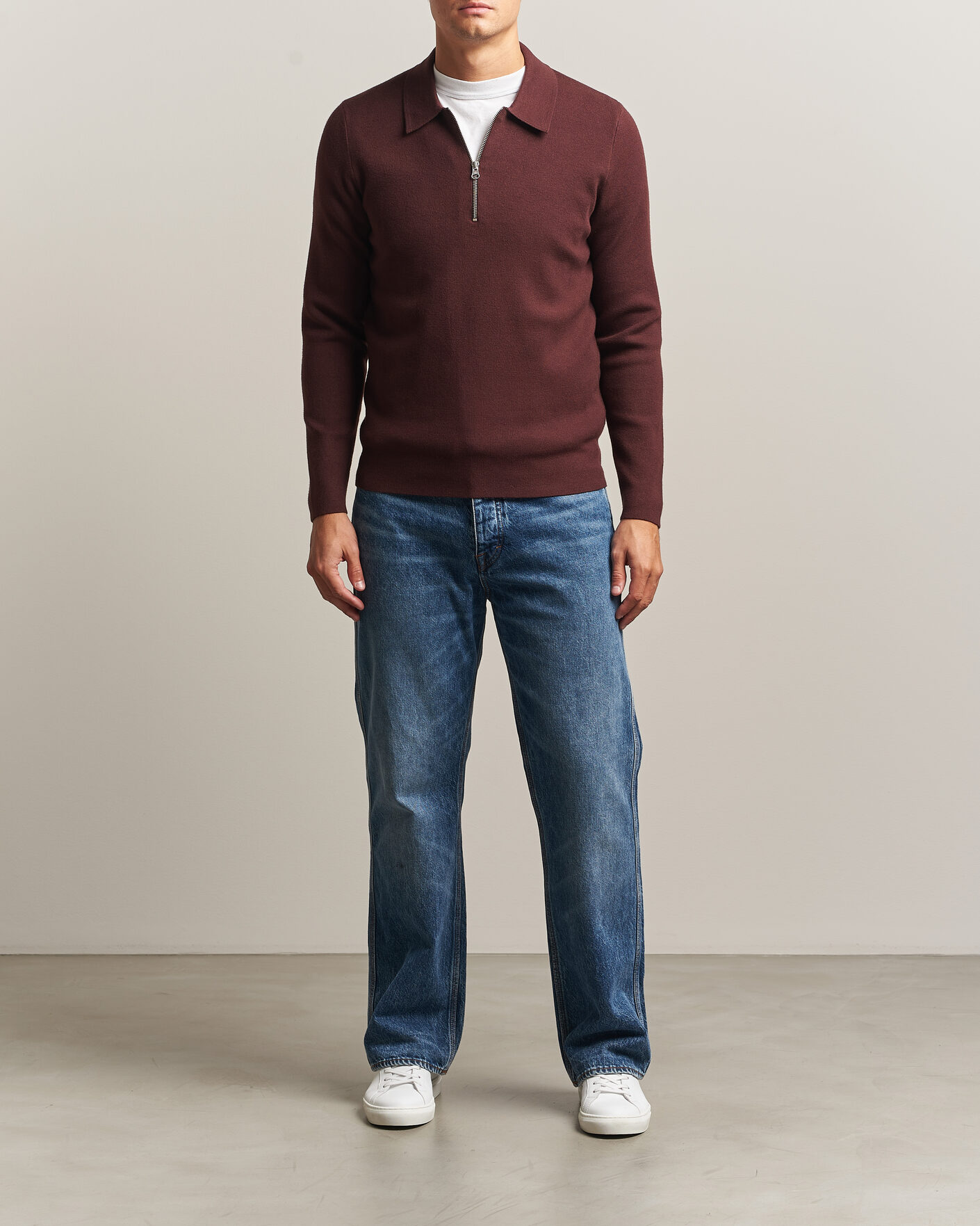 Herren | Pullover | Samsøe Samsøe | Guna Half Zip Bitter Chocolate