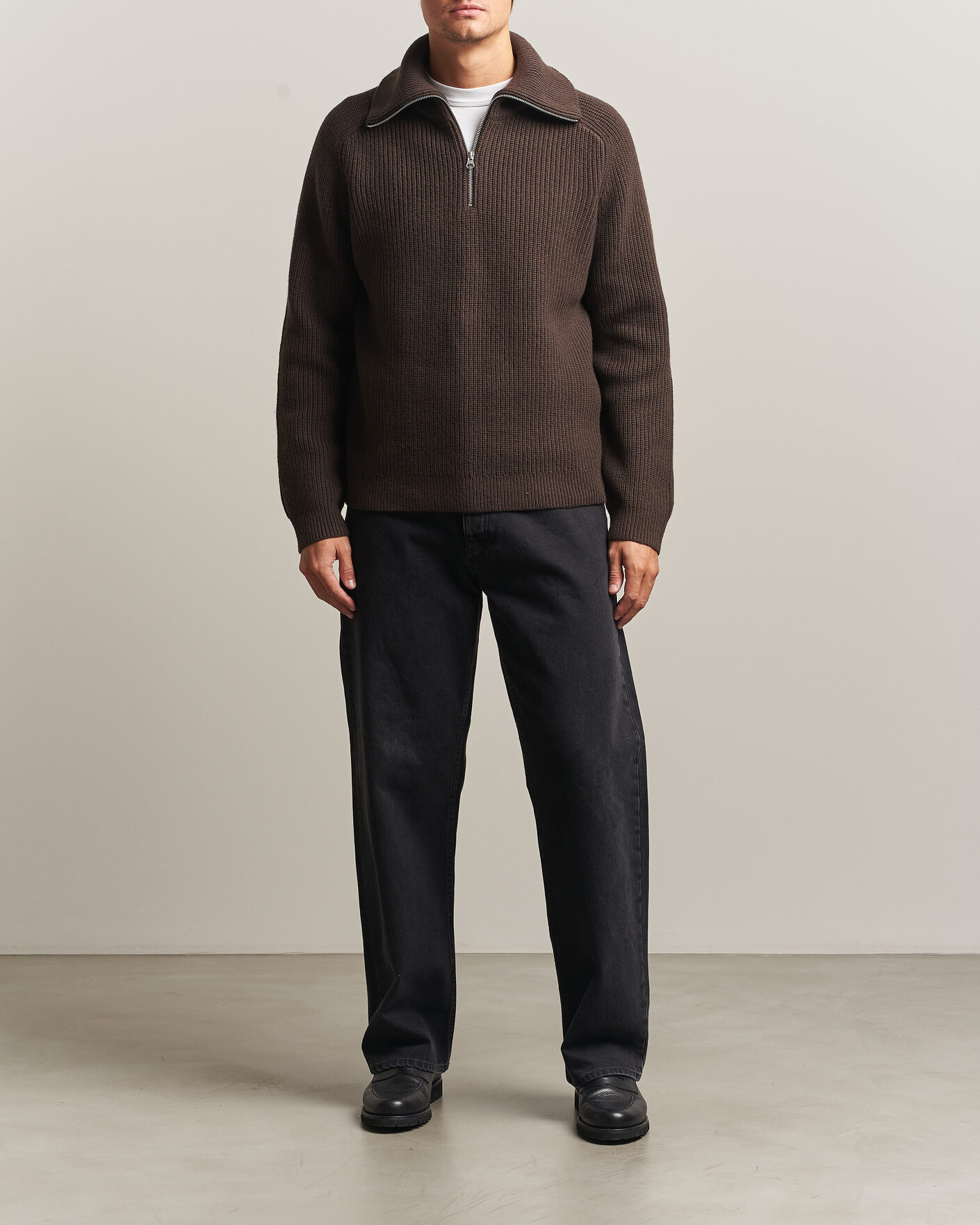 Herren | Pullover | Samsøe Samsøe | Rick Wool Heavy Knitted Half Zip Delicioso
