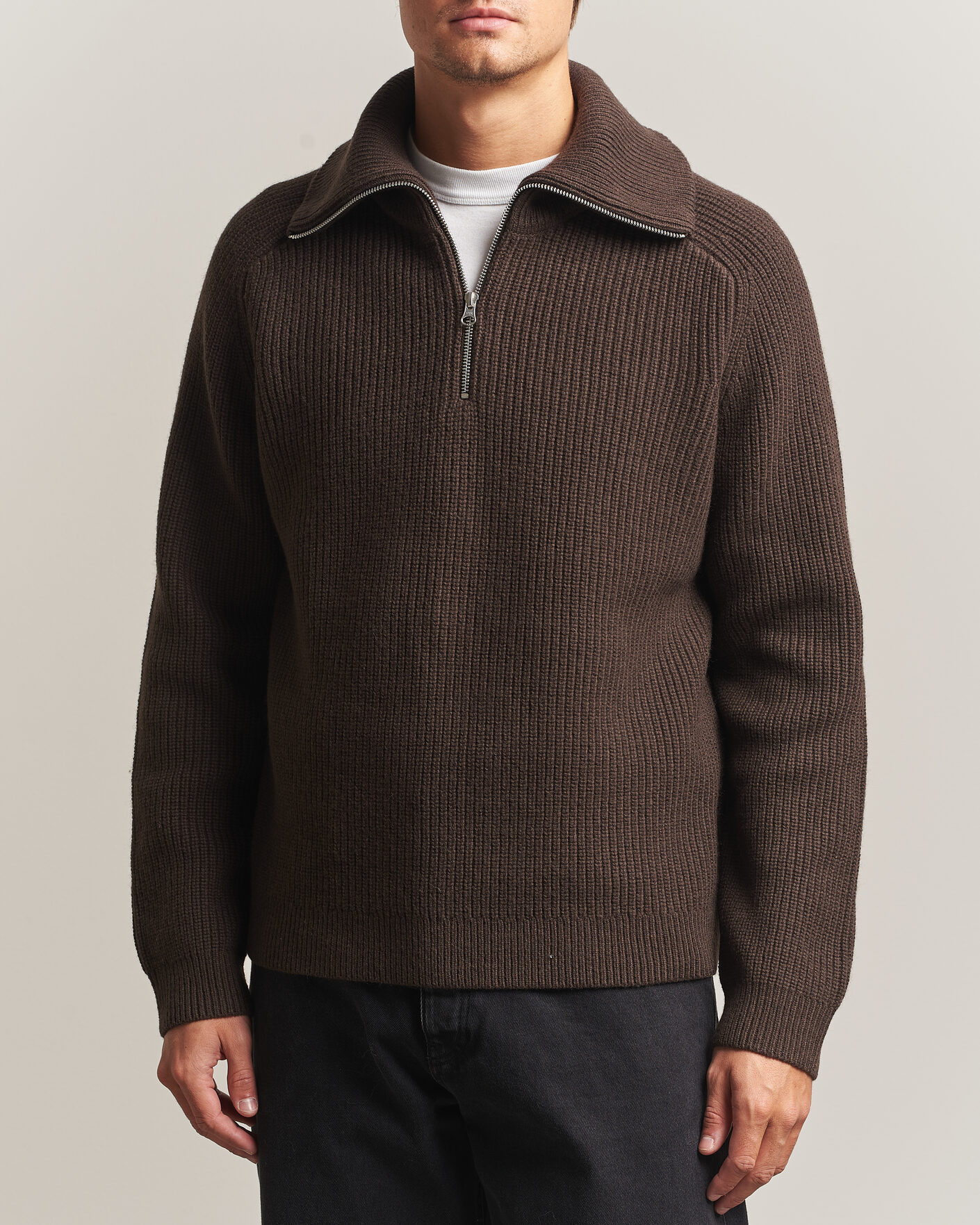 Herren | Pullover | Samsøe Samsøe | Rick Wool Heavy Knitted Half Zip Delicioso