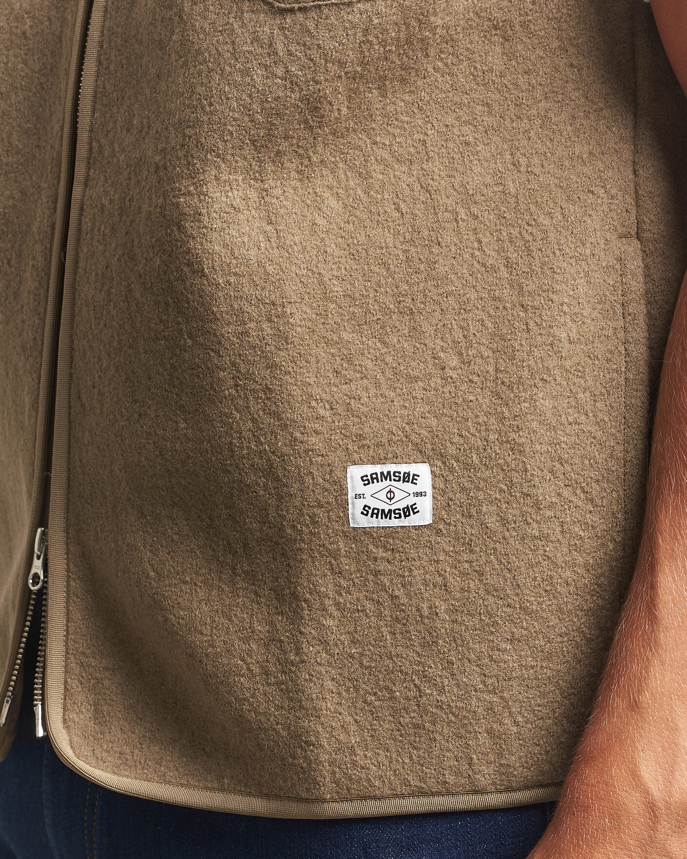 Herren | Pullover | Samsøe Samsøe | Hannes Boiled Wool Vest Lead Gray