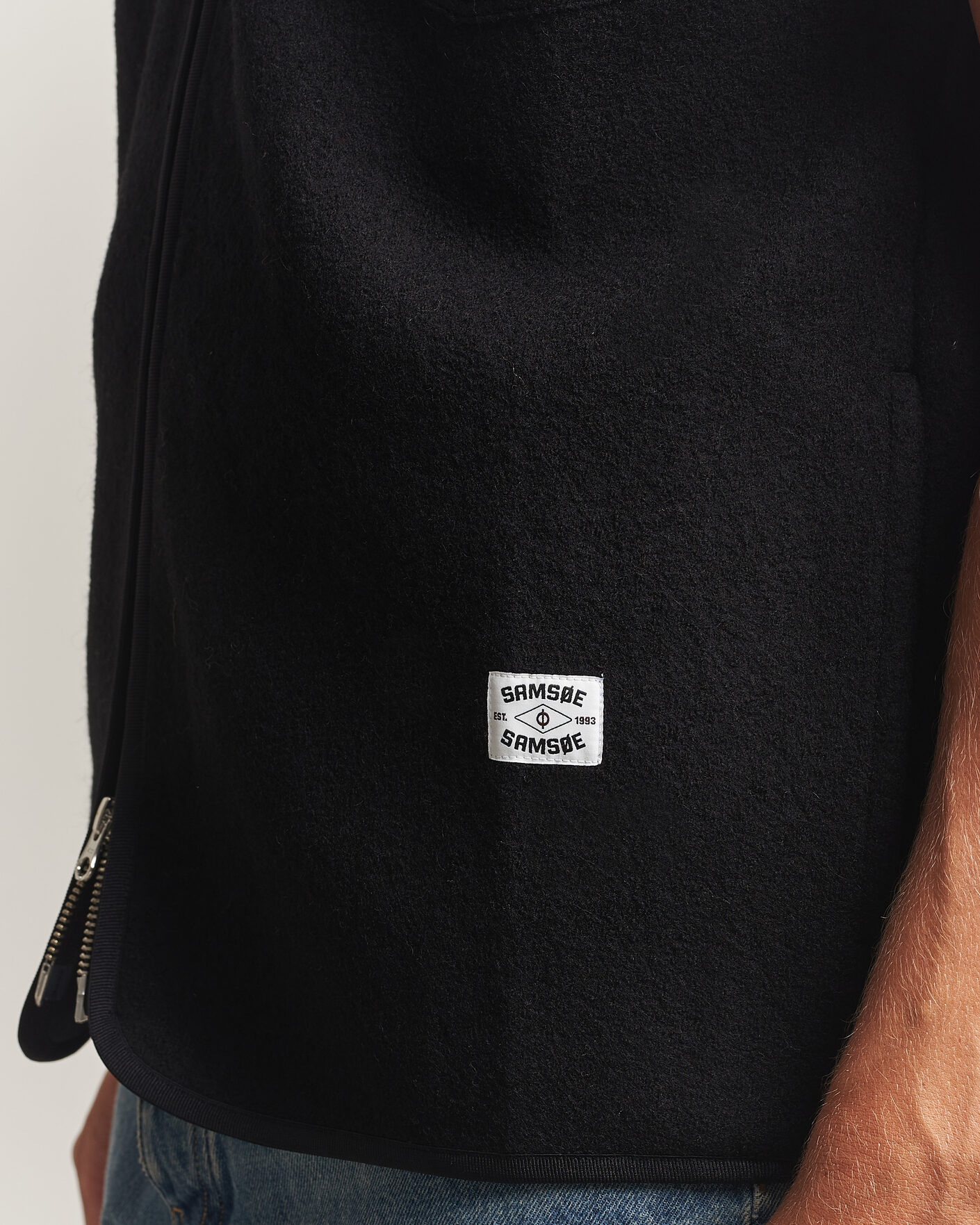 Herren | Pullover | Samsøe Samsøe | Hannes Boiled Wool Vest Black
