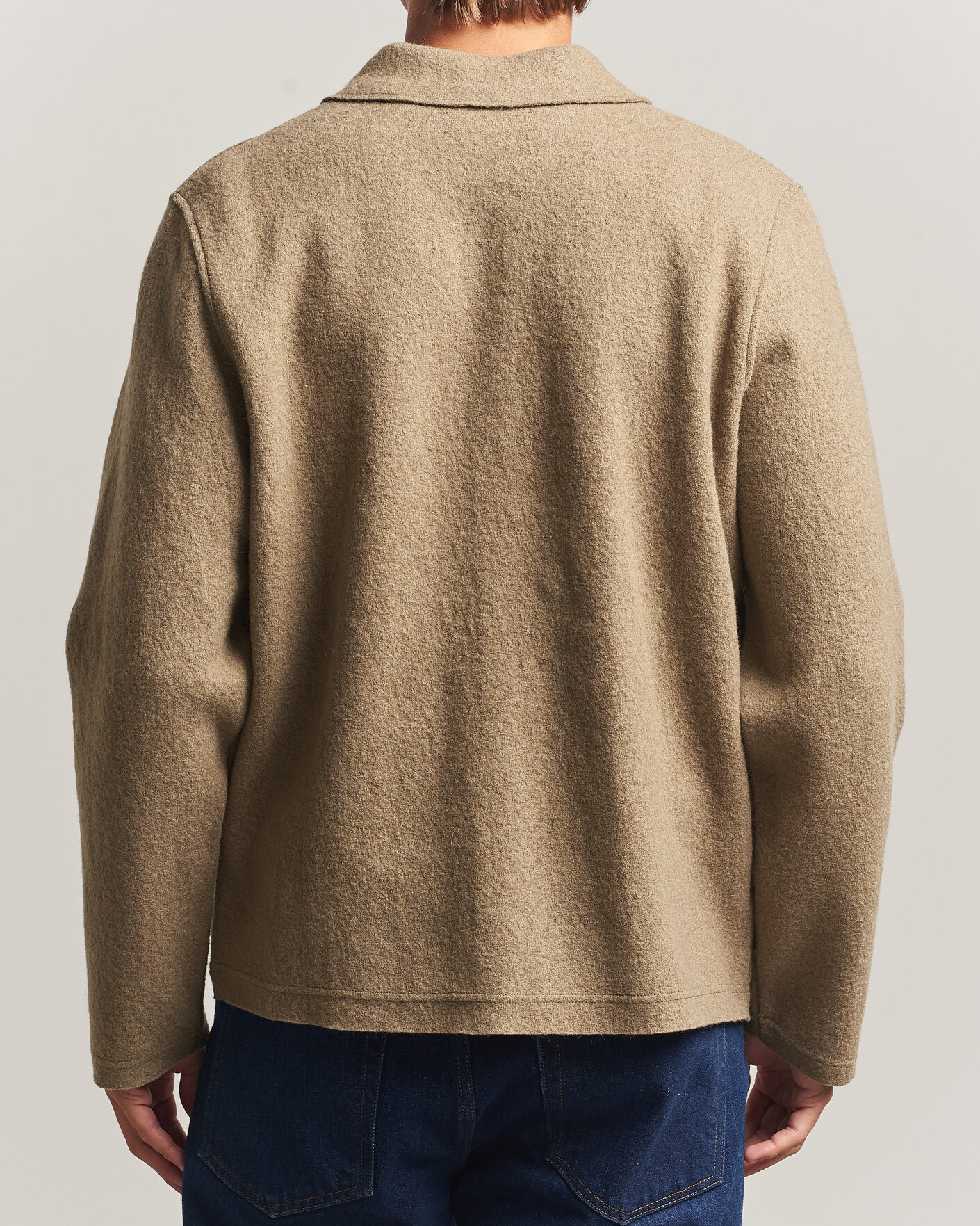 Herren | Pullover | Samsøe Samsøe | Hannes Boiled Wool Full Zip Lead Gray
