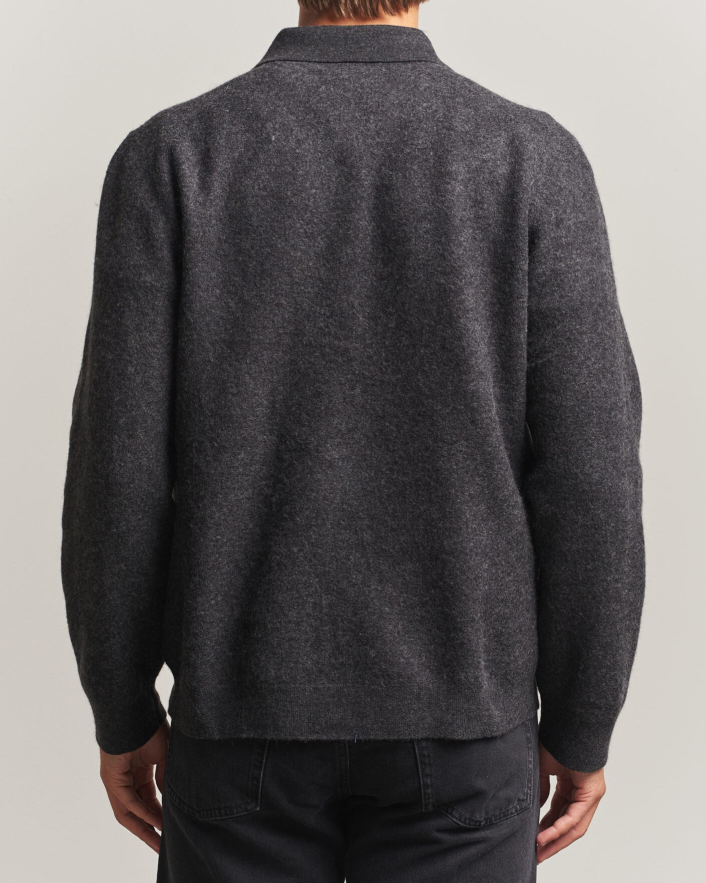 Herren | Pullover | Samsøe Samsøe | Richard Wool Knitted Cardigan Dark Grey Melange