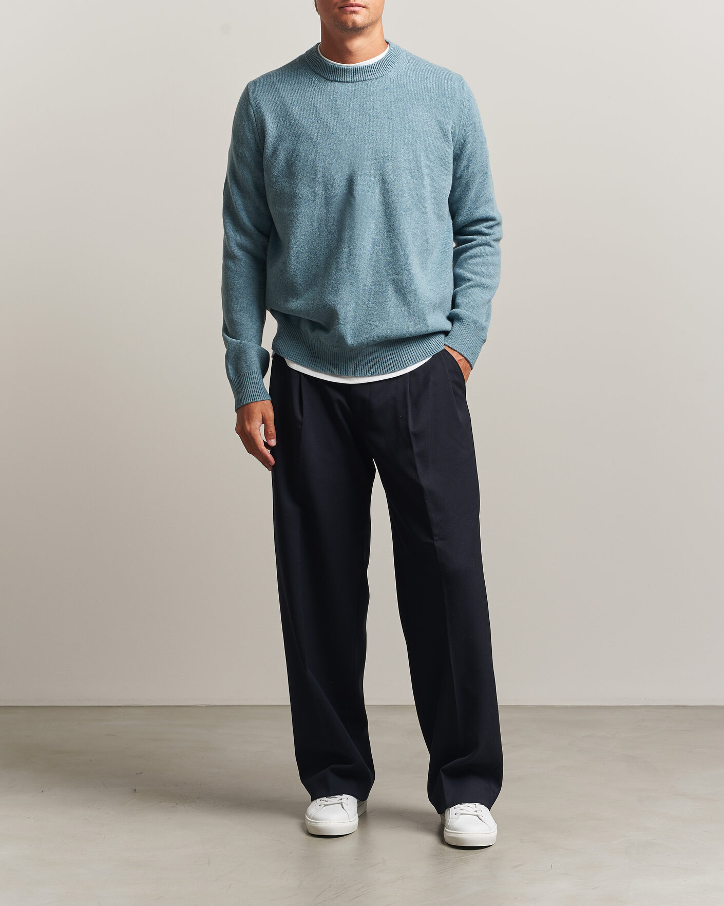 Herren | Pullover | Samsøe Samsøe | Isak Knitted Crew Neck Stormy Sea