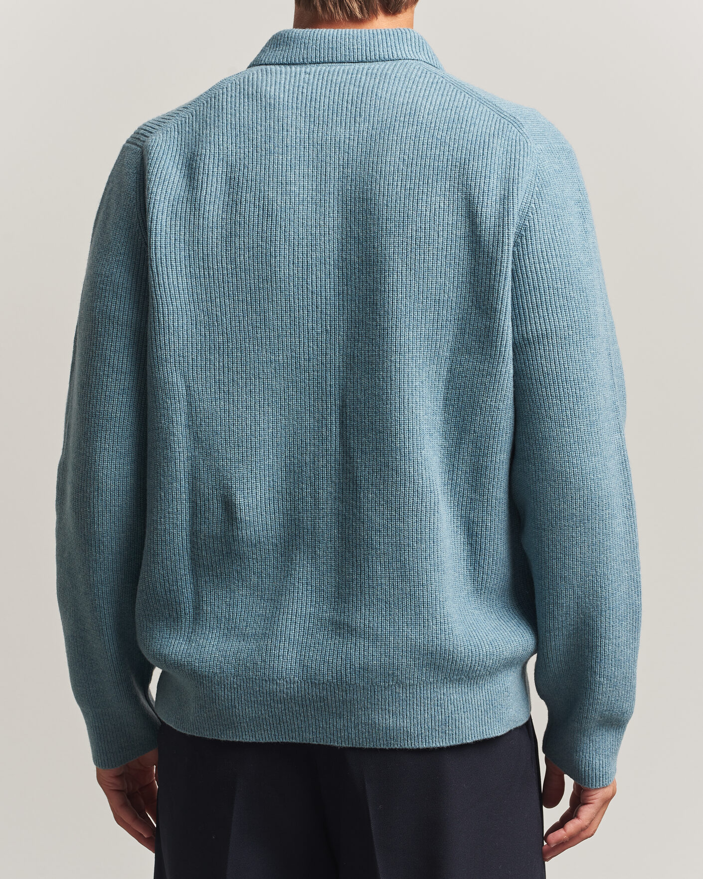 Herren | Pullover | Samsøe Samsøe | Isak Knitted Half Zip Polo Stormy Sea